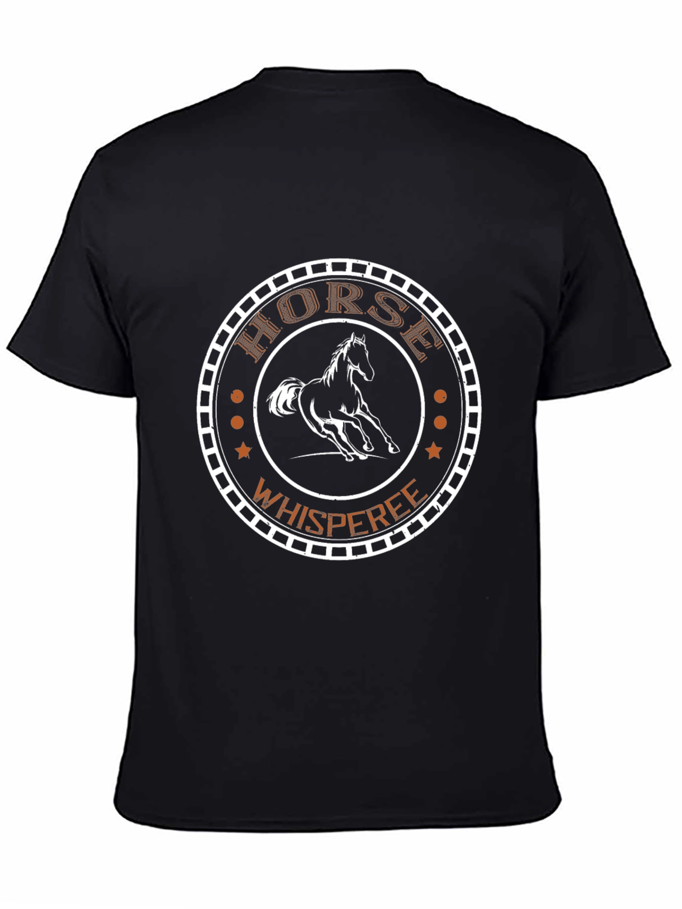 Horse Whisperer Graphic T-Shirt Black Cotton Tee