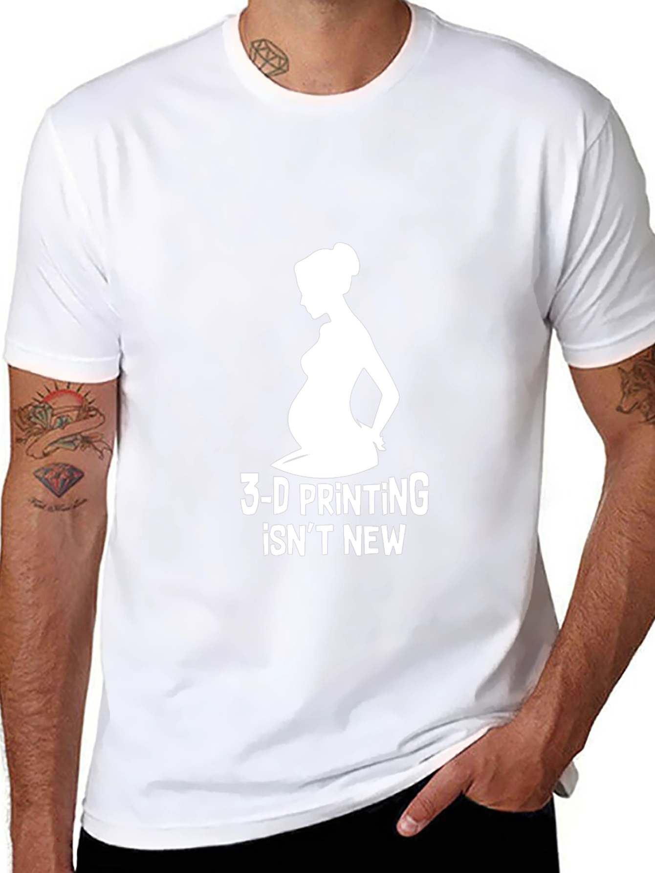 3-D Printing Isnt New T-Shirt Pregnancy Humor Tee