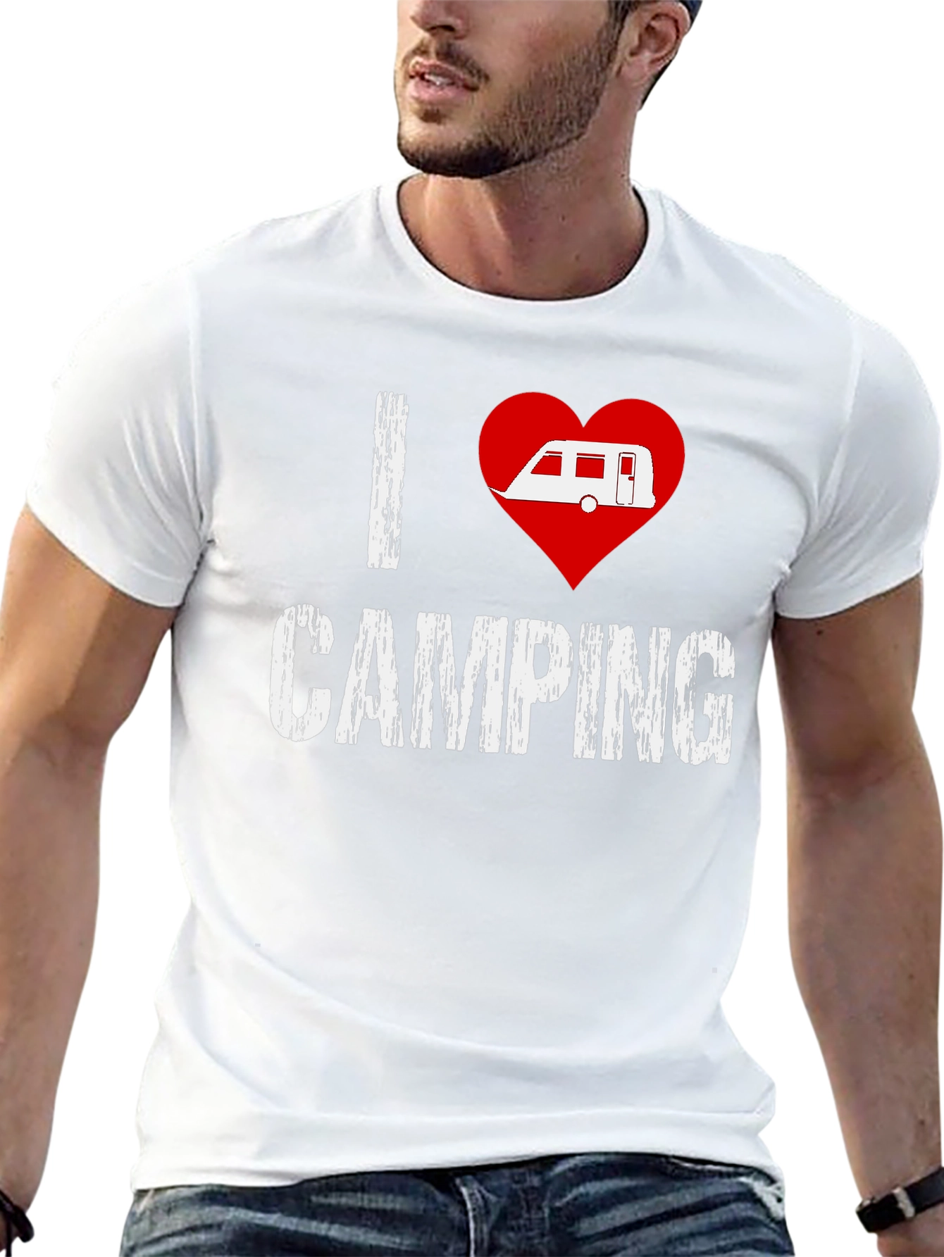I Heart Camping T-Shirt - Black