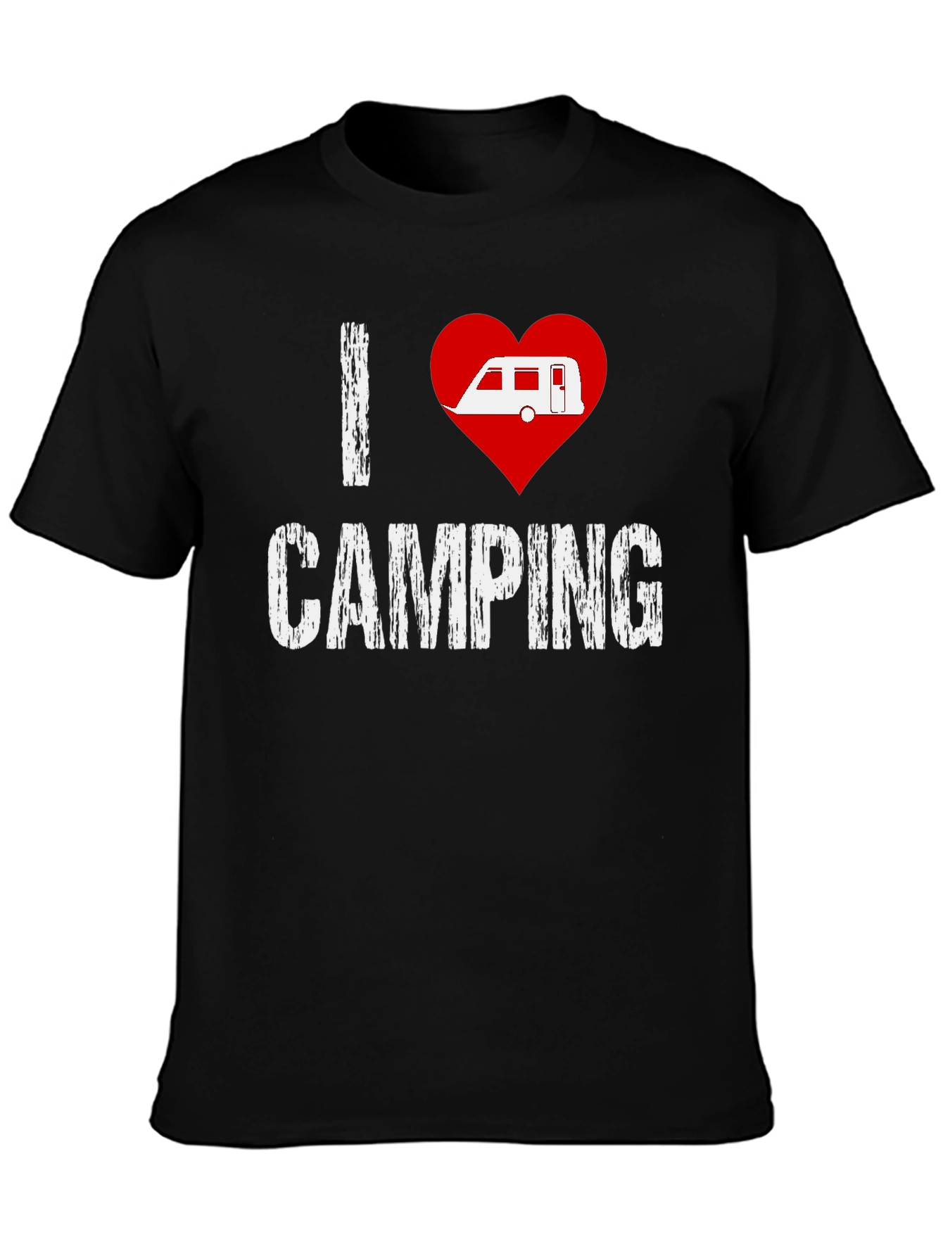 I Heart Camping T-Shirt - Black
