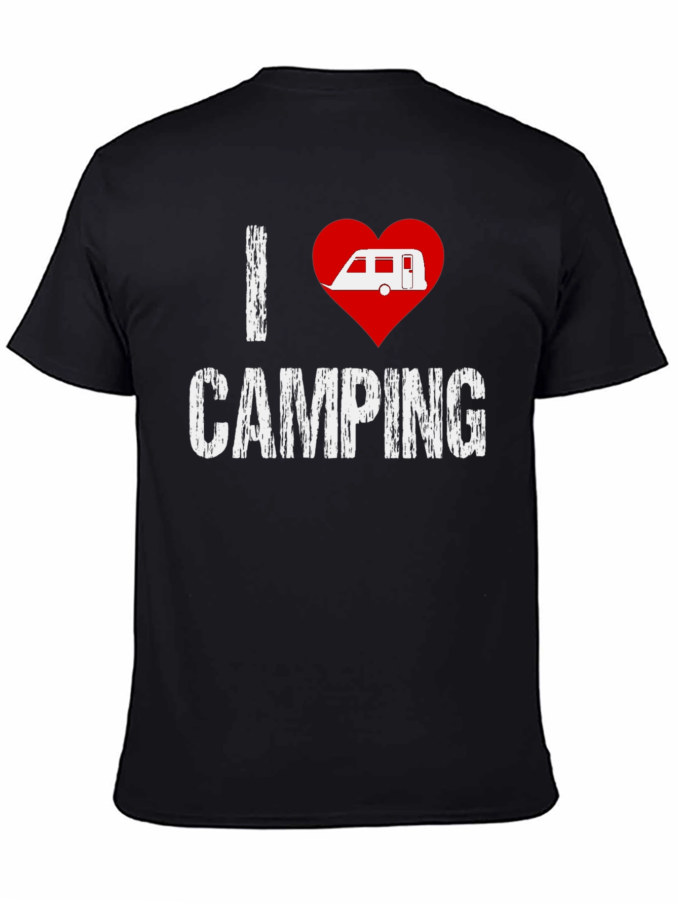I Heart Camping T-Shirt - Black