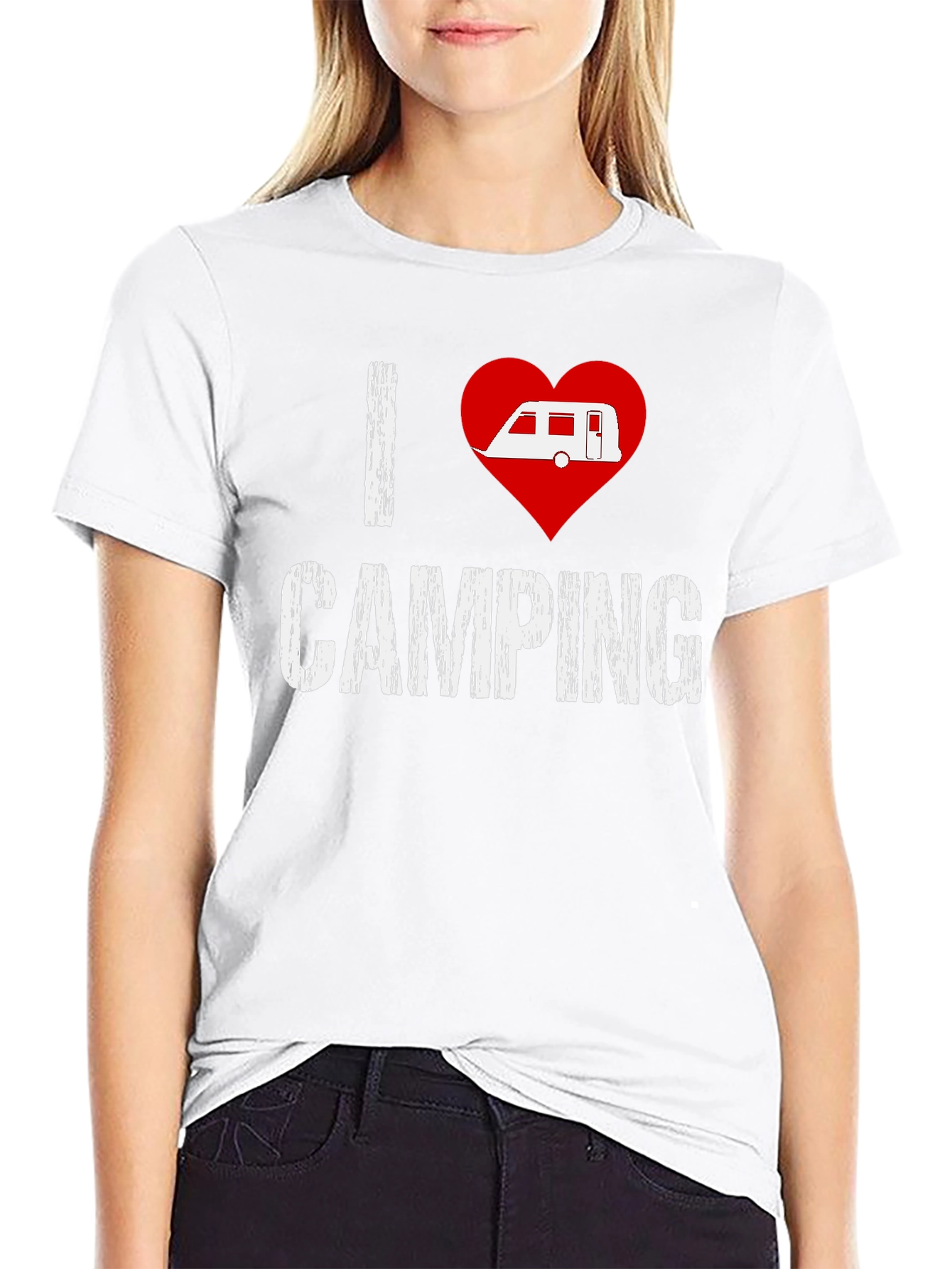 I Heart Camping T-Shirt - Black