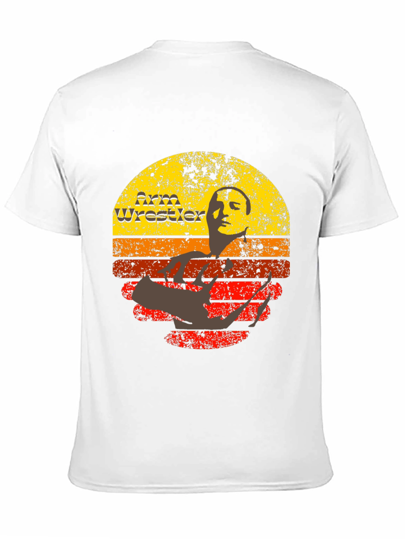 Retro Arm Wrestler Graphic T-Shirt