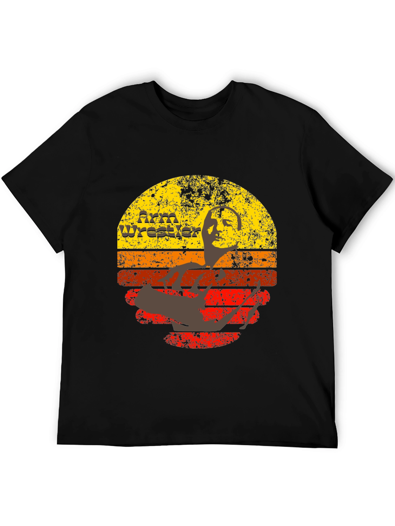 Retro Arm Wrestler Graphic T-Shirt