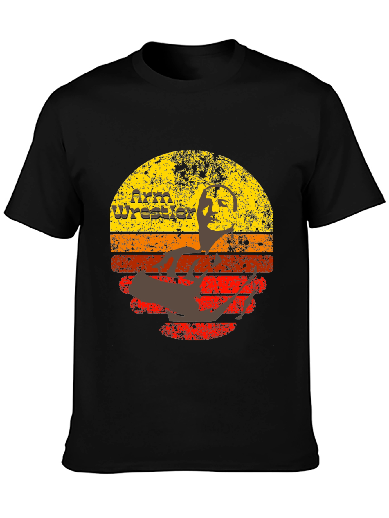 Retro Arm Wrestler Graphic T-Shirt