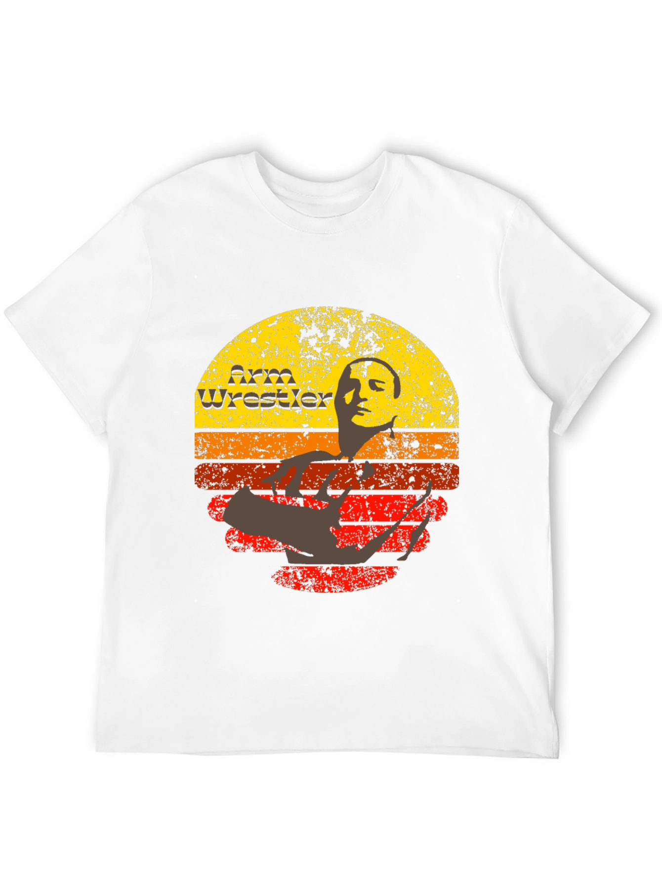 Retro Arm Wrestler Graphic T-Shirt