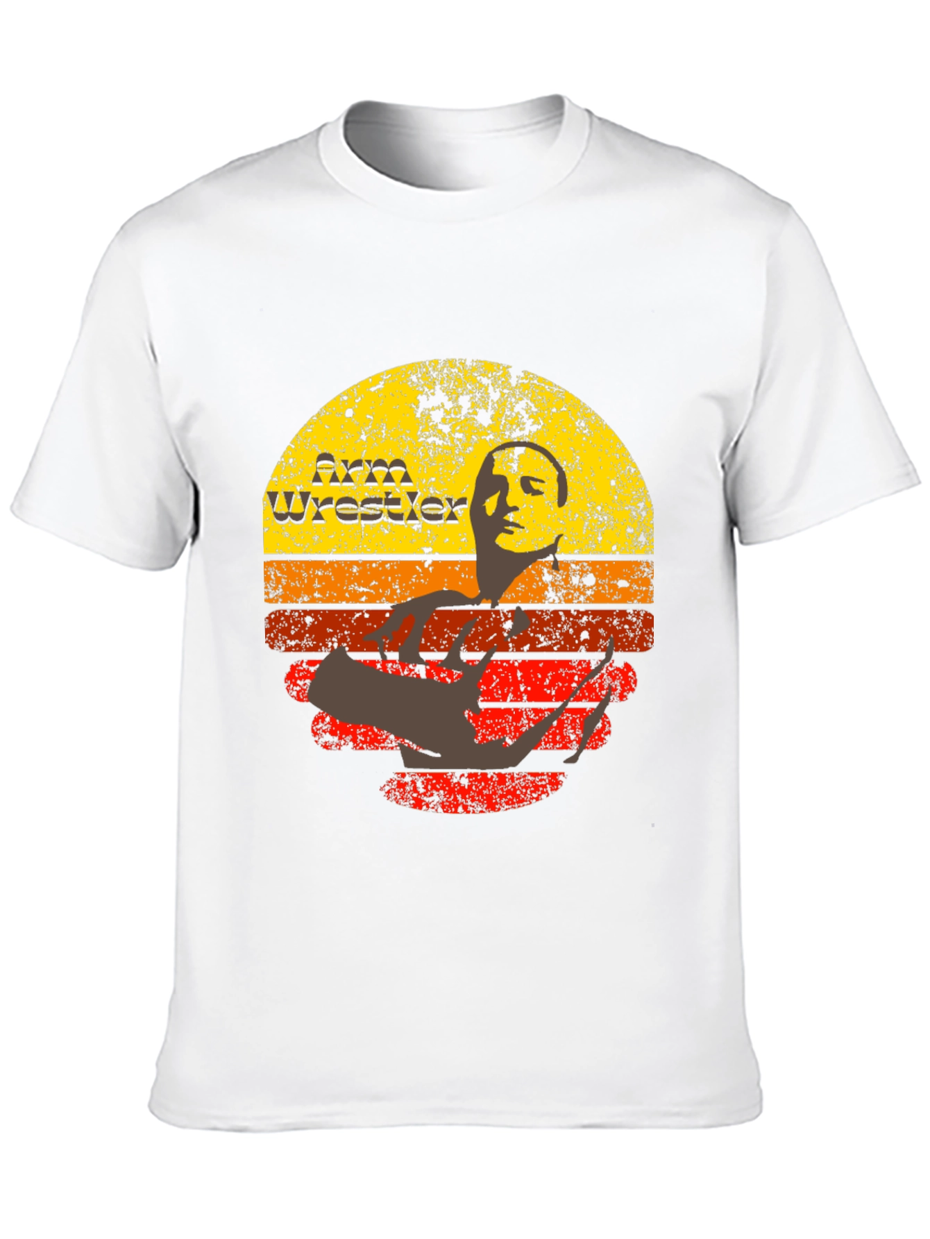 Retro Arm Wrestler Graphic T-Shirt