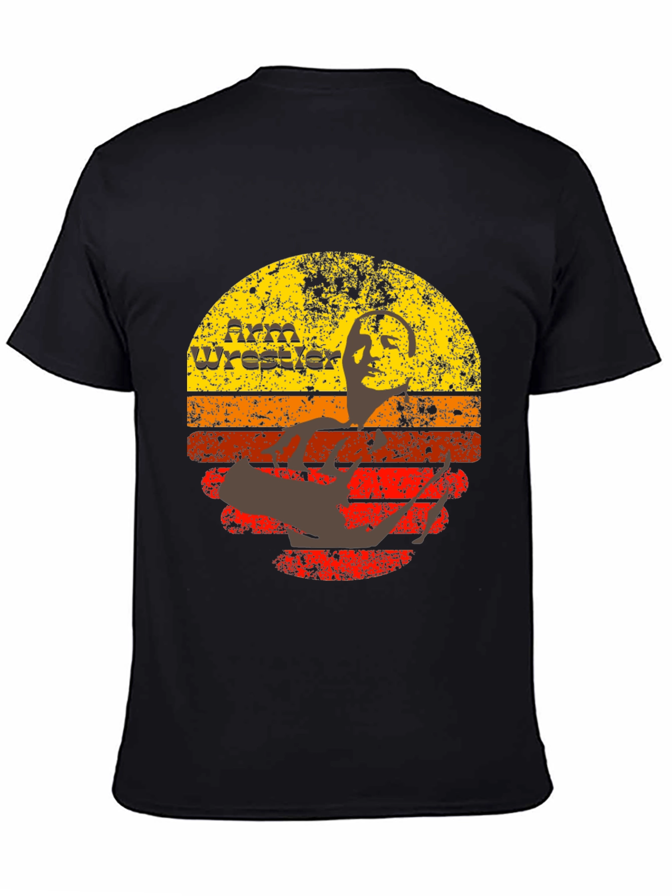 Retro Arm Wrestler Graphic T-Shirt