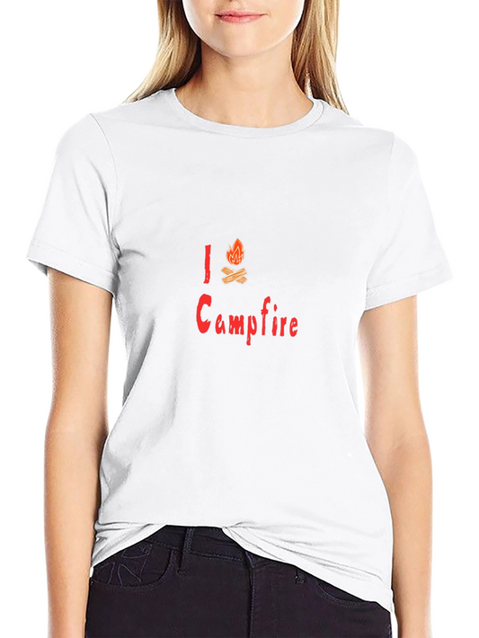 I Love Campfire Graphic Tee - Black Cotton T-Shirt