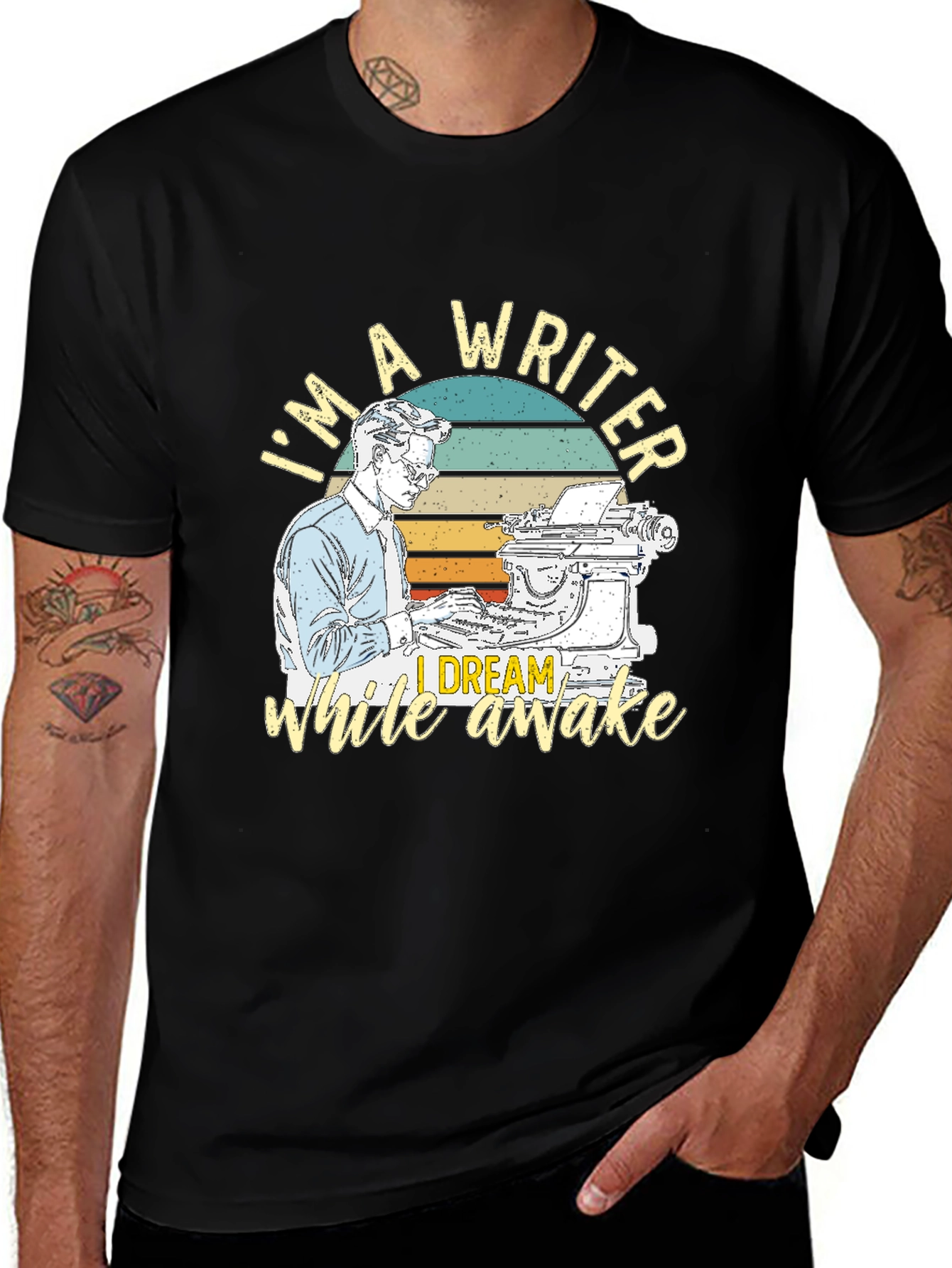 Writer T-Shirt: I Dream While Awake Retro
