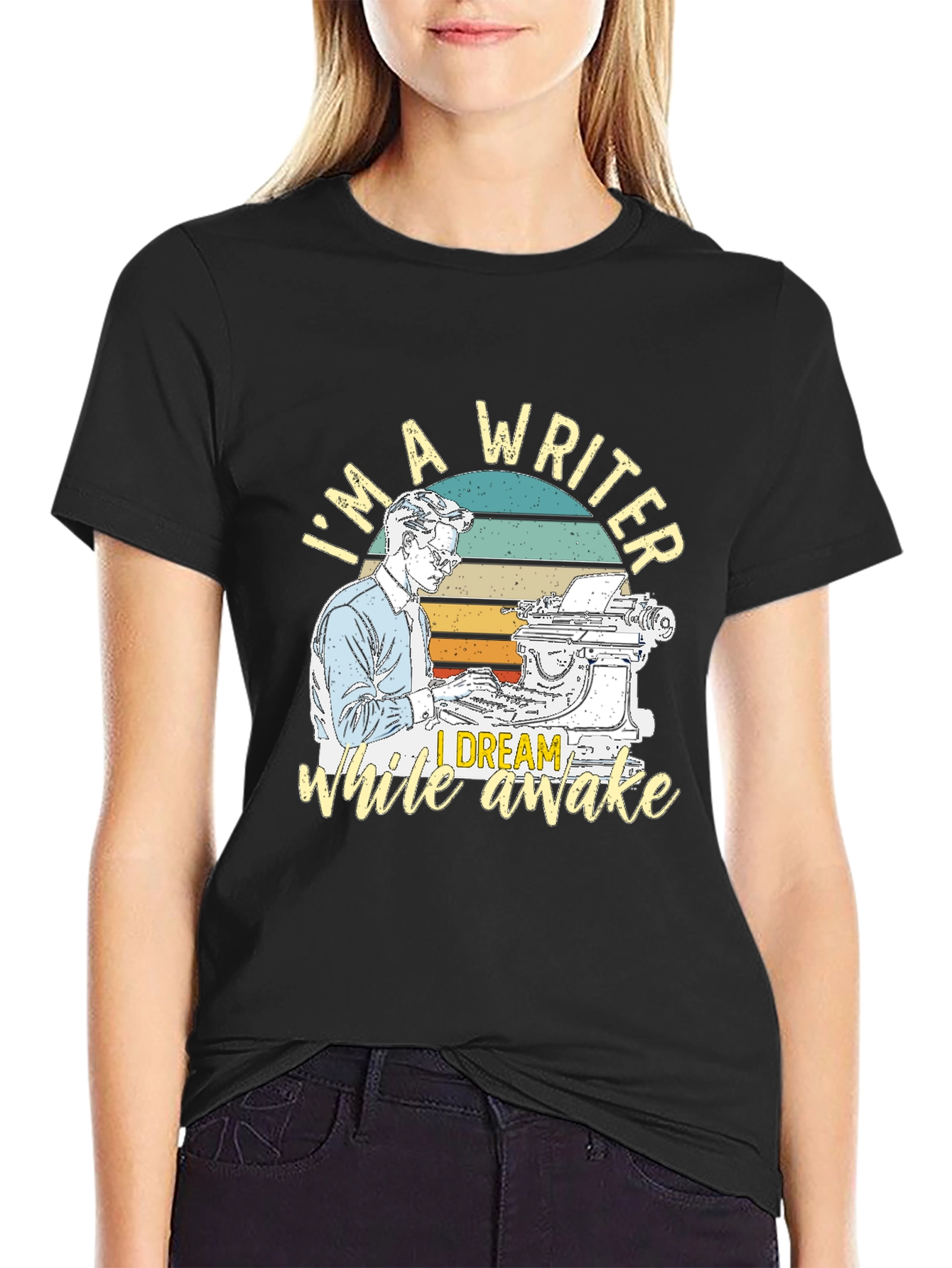 Writer T-Shirt: I Dream While Awake Retro