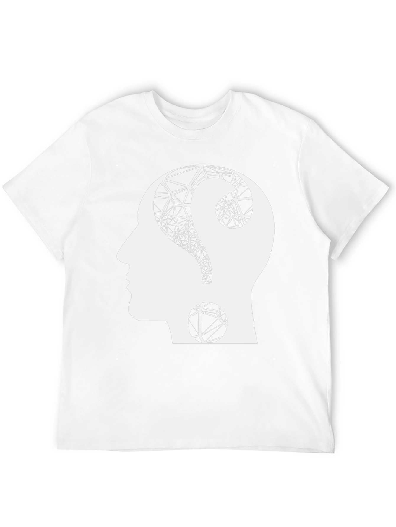 Thinking Tee - Human Head Question Mark Design