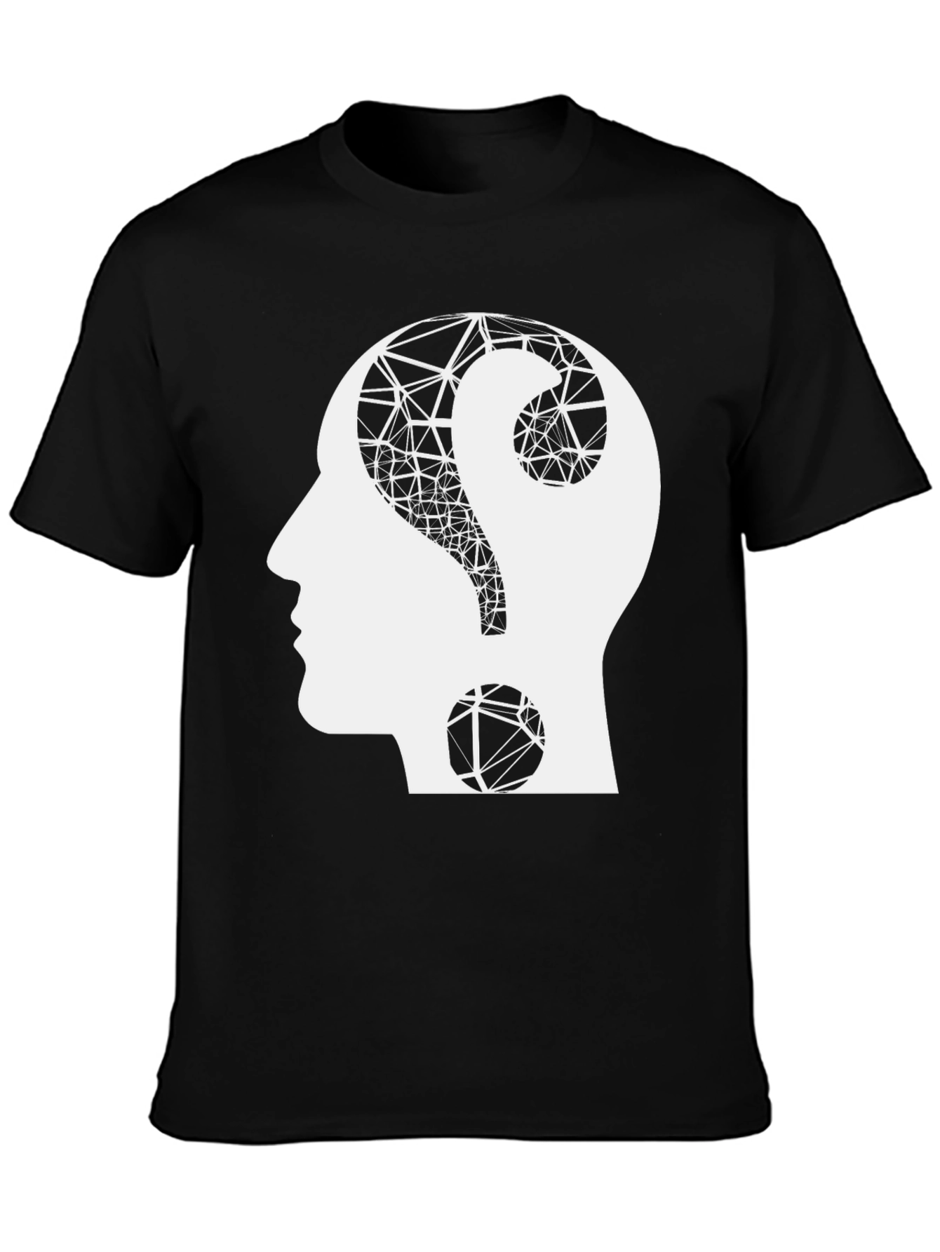 Thinking Tee - Human Head Question Mark Design