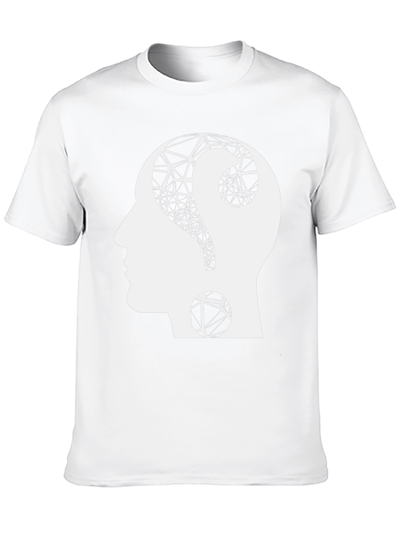 Thinking Tee - Human Head Question Mark Design