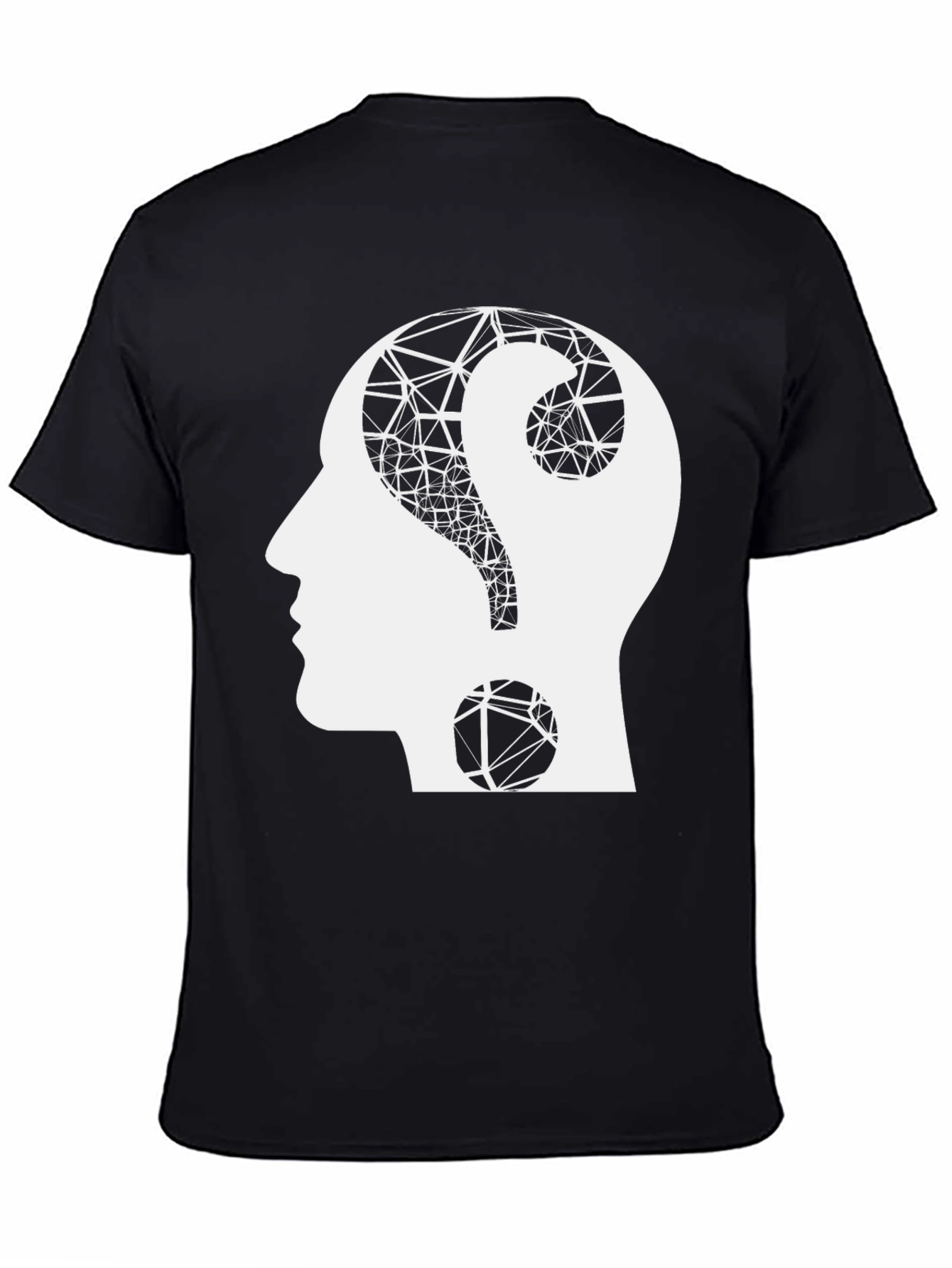 Thinking Tee - Human Head Question Mark Design