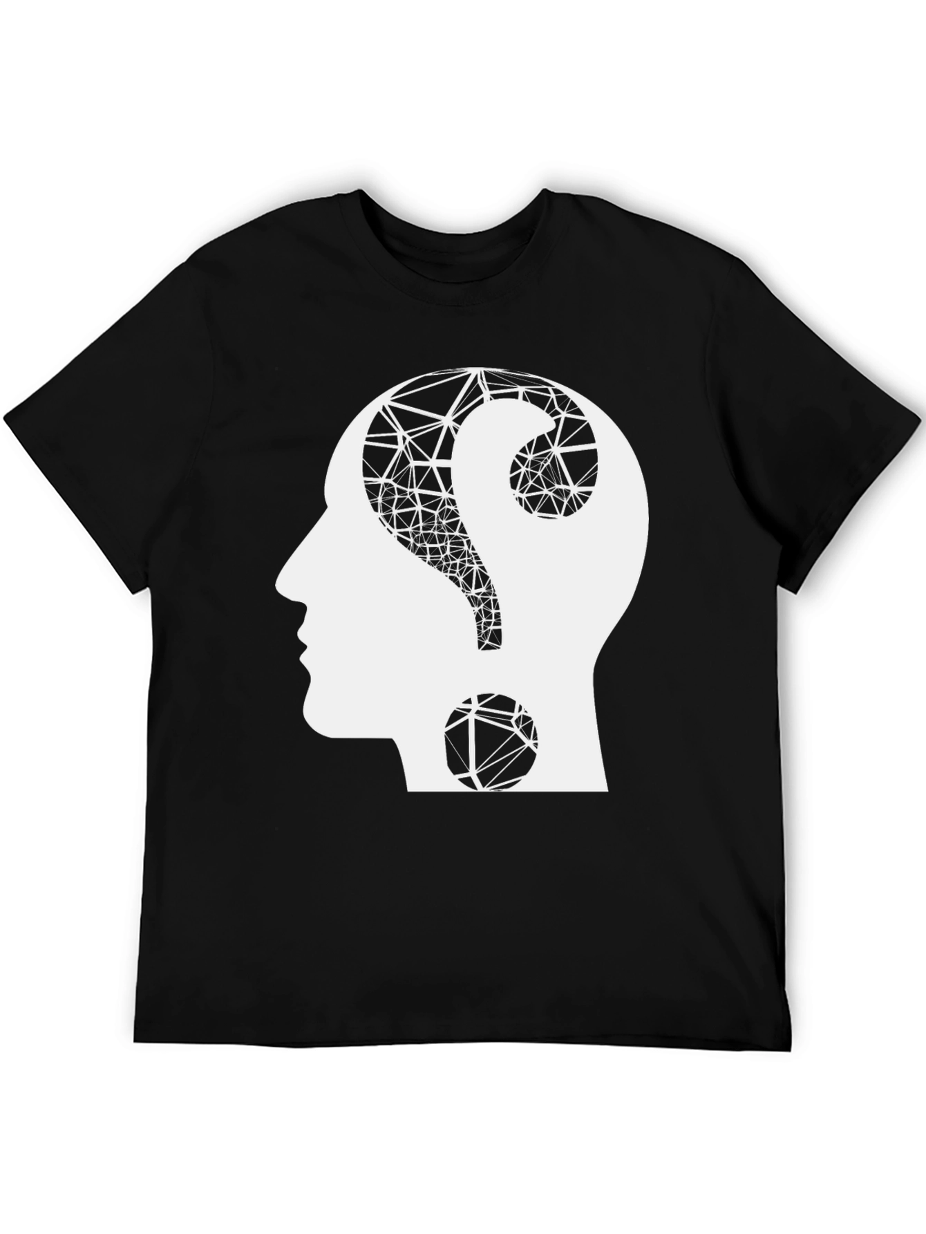 Thinking Tee - Human Head Question Mark Design