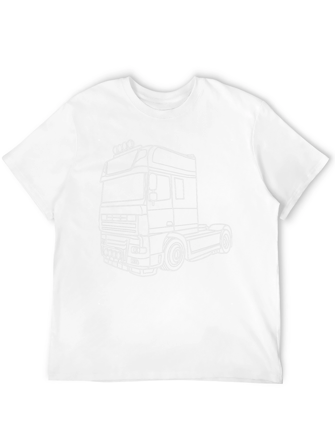 Truck Graphic Tee - Black Cotton Blend T-Shirt