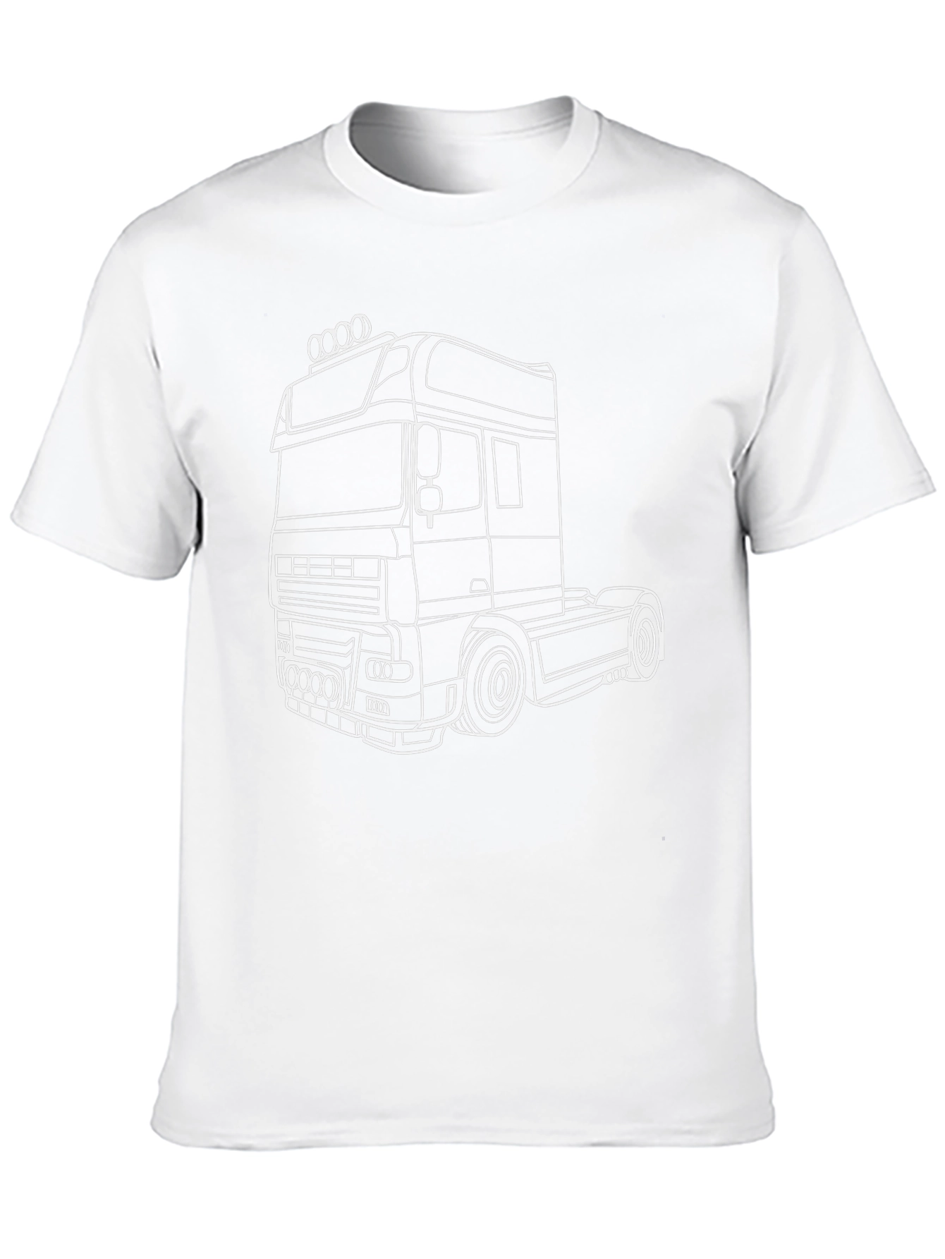 Truck Graphic Tee - Black Cotton Blend T-Shirt