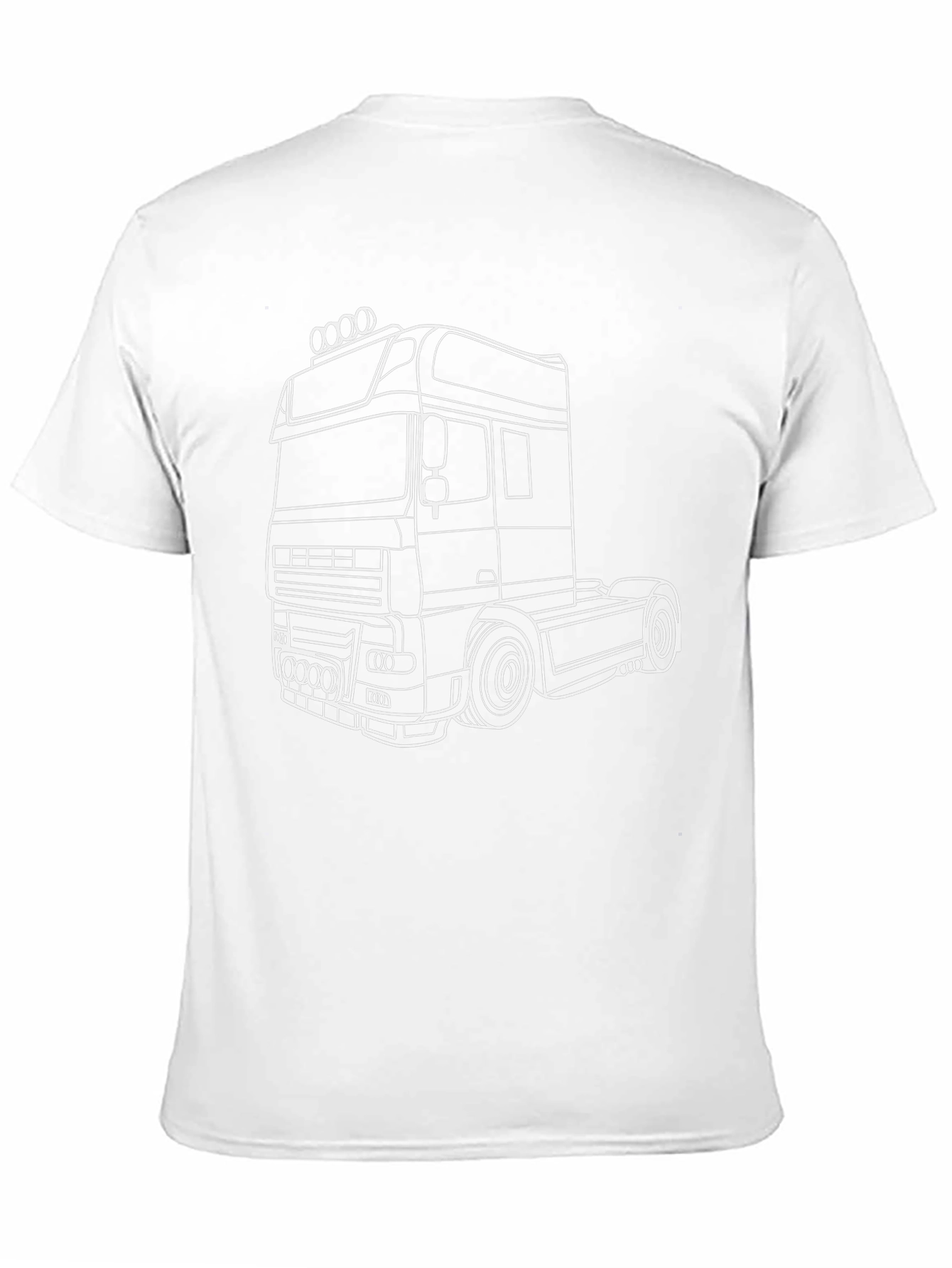 Truck Graphic Tee - Black Cotton Blend T-Shirt