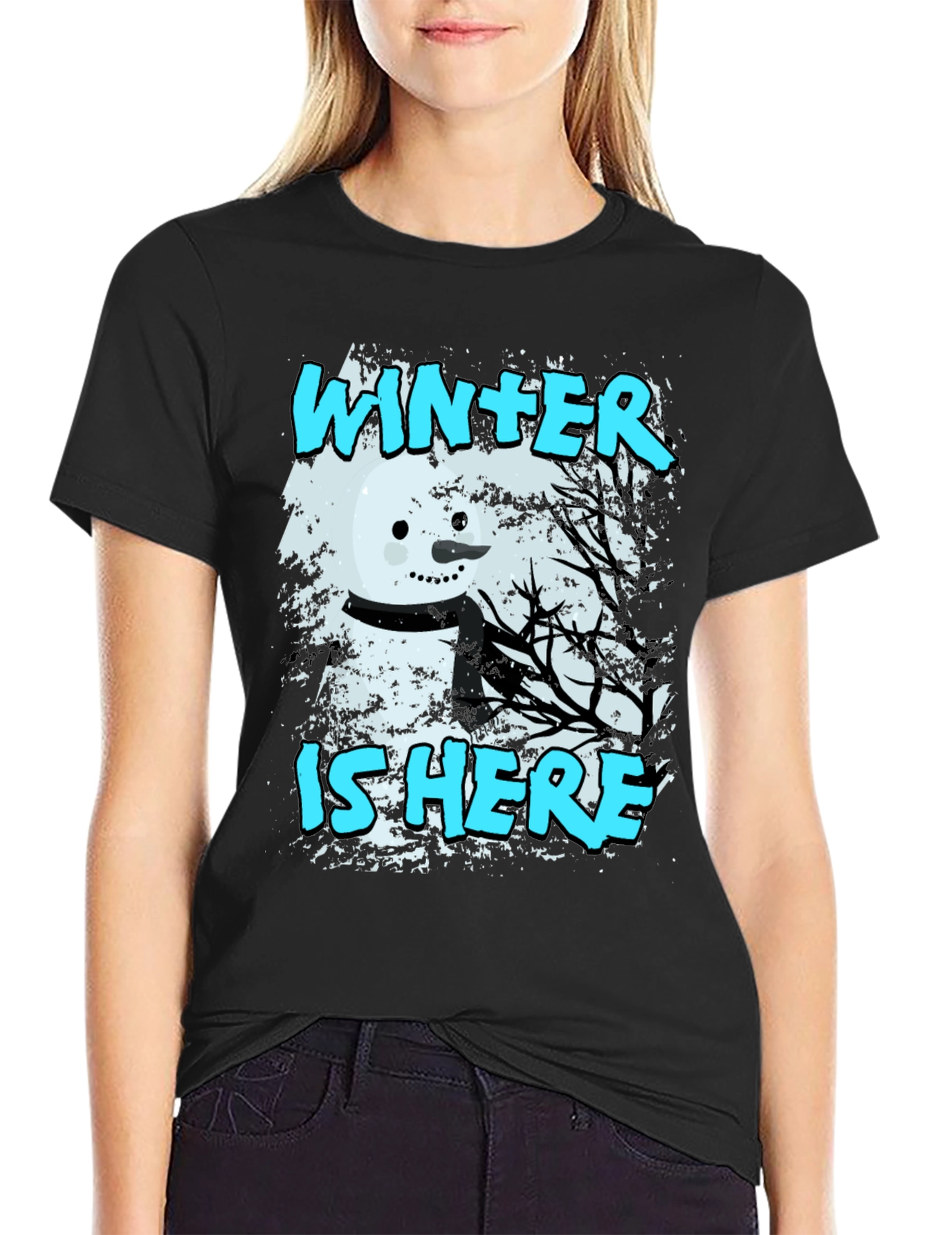 Winter is Here Snowman Graphic Tee