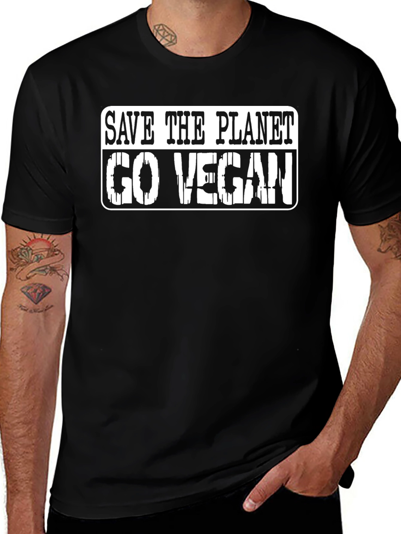 Save the Planet Go Vegan Graphic Tee