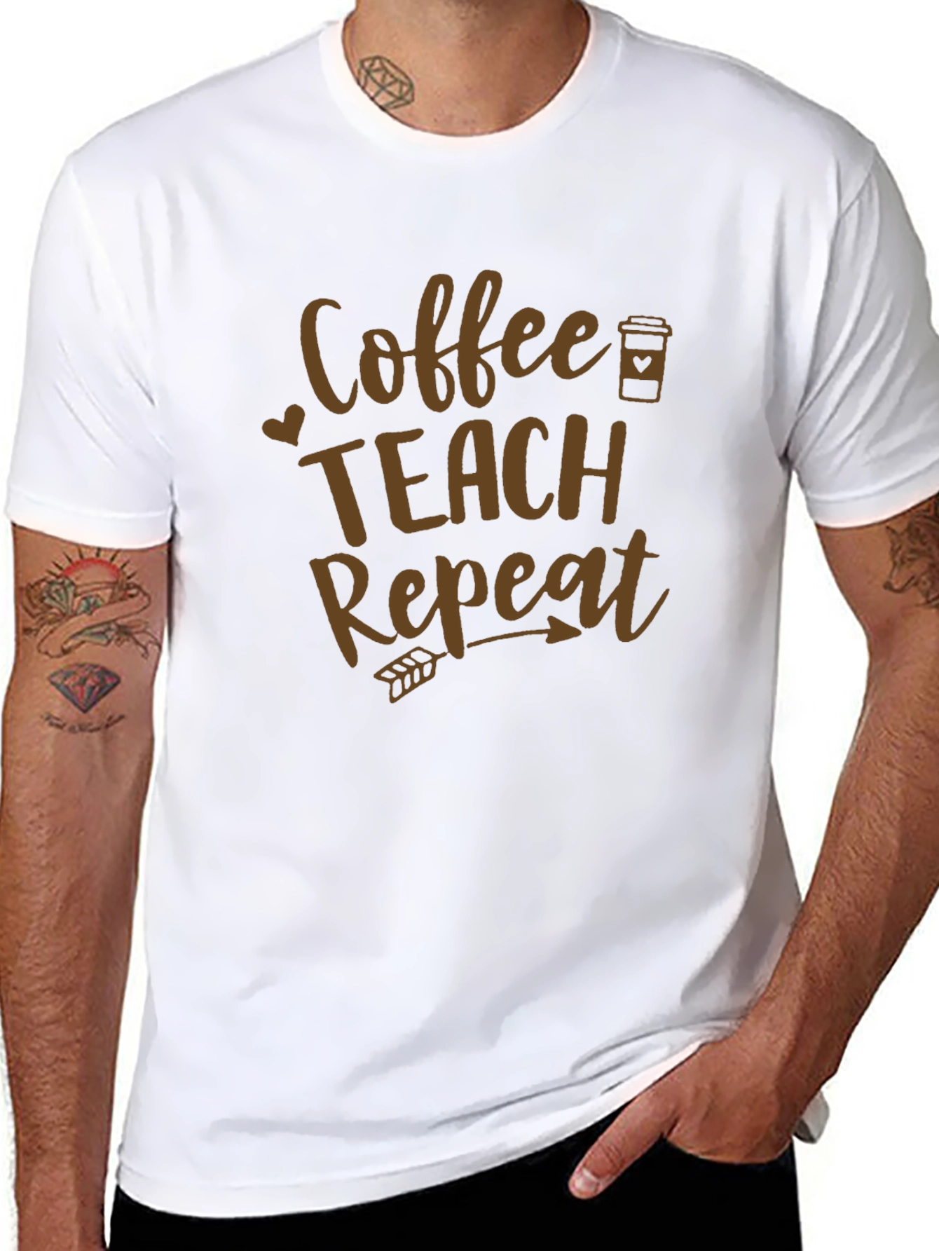 Coffee Teach Repeat Graphic Tee