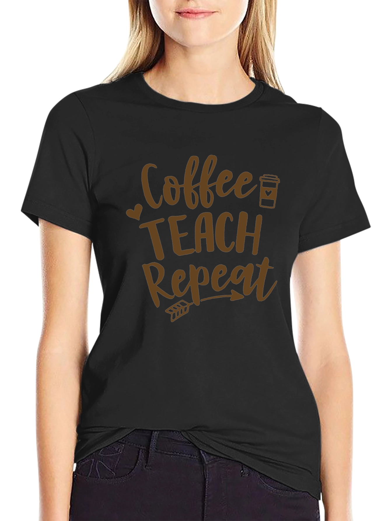 Coffee Teach Repeat Graphic Tee