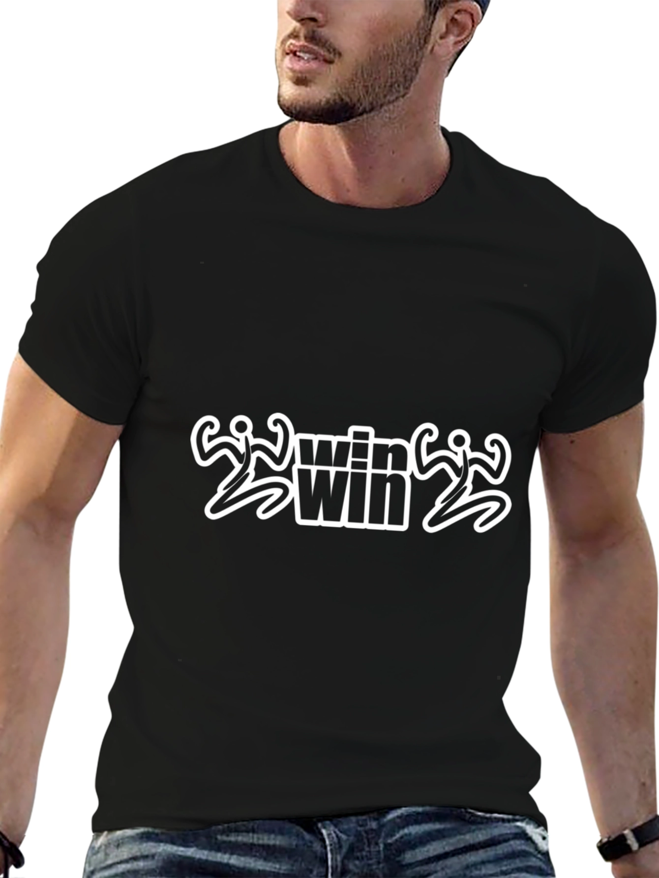 Win-Win Black Graphic Tee