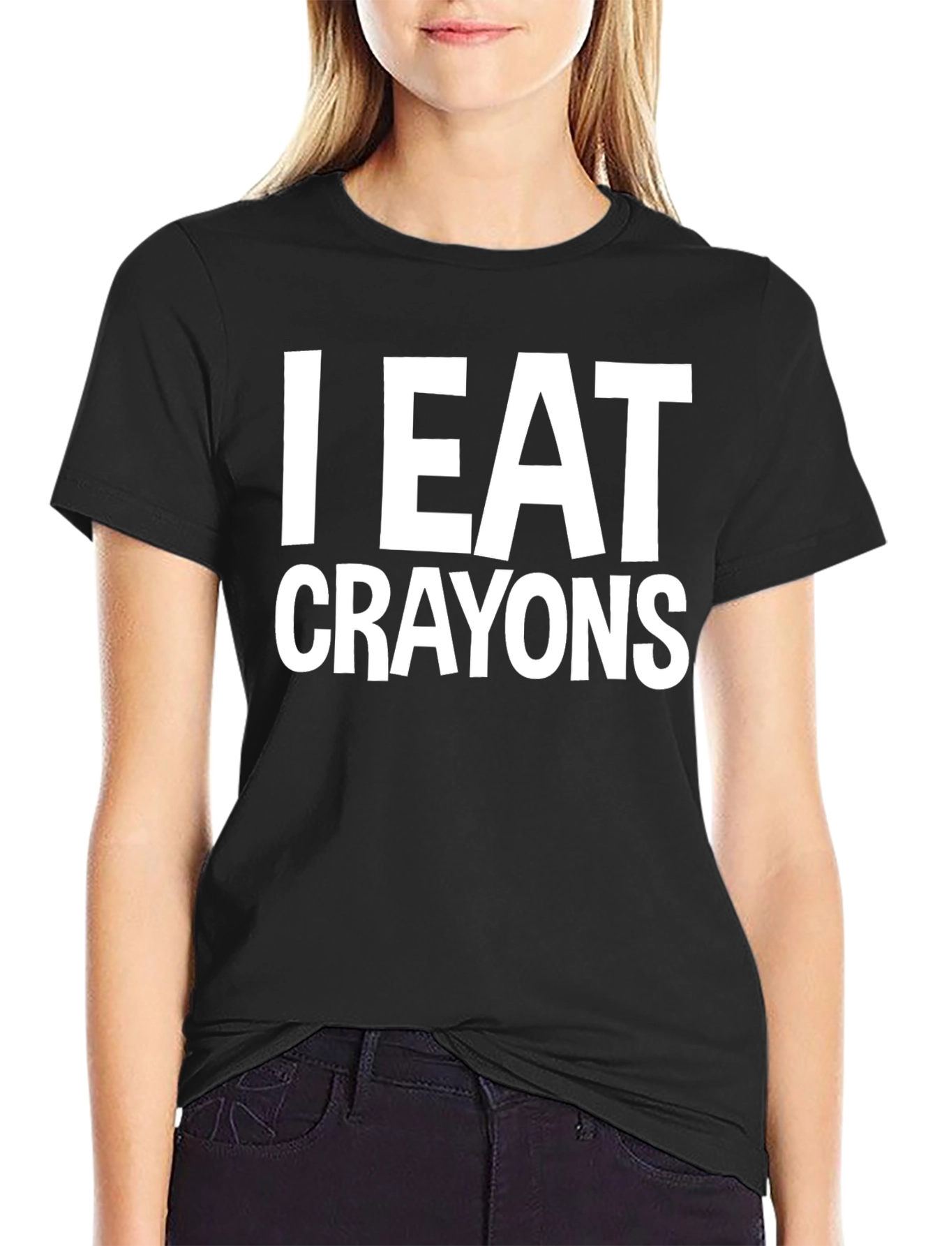 I Eat Crayons Graphic Tee - Funny Slogan T-Shirt