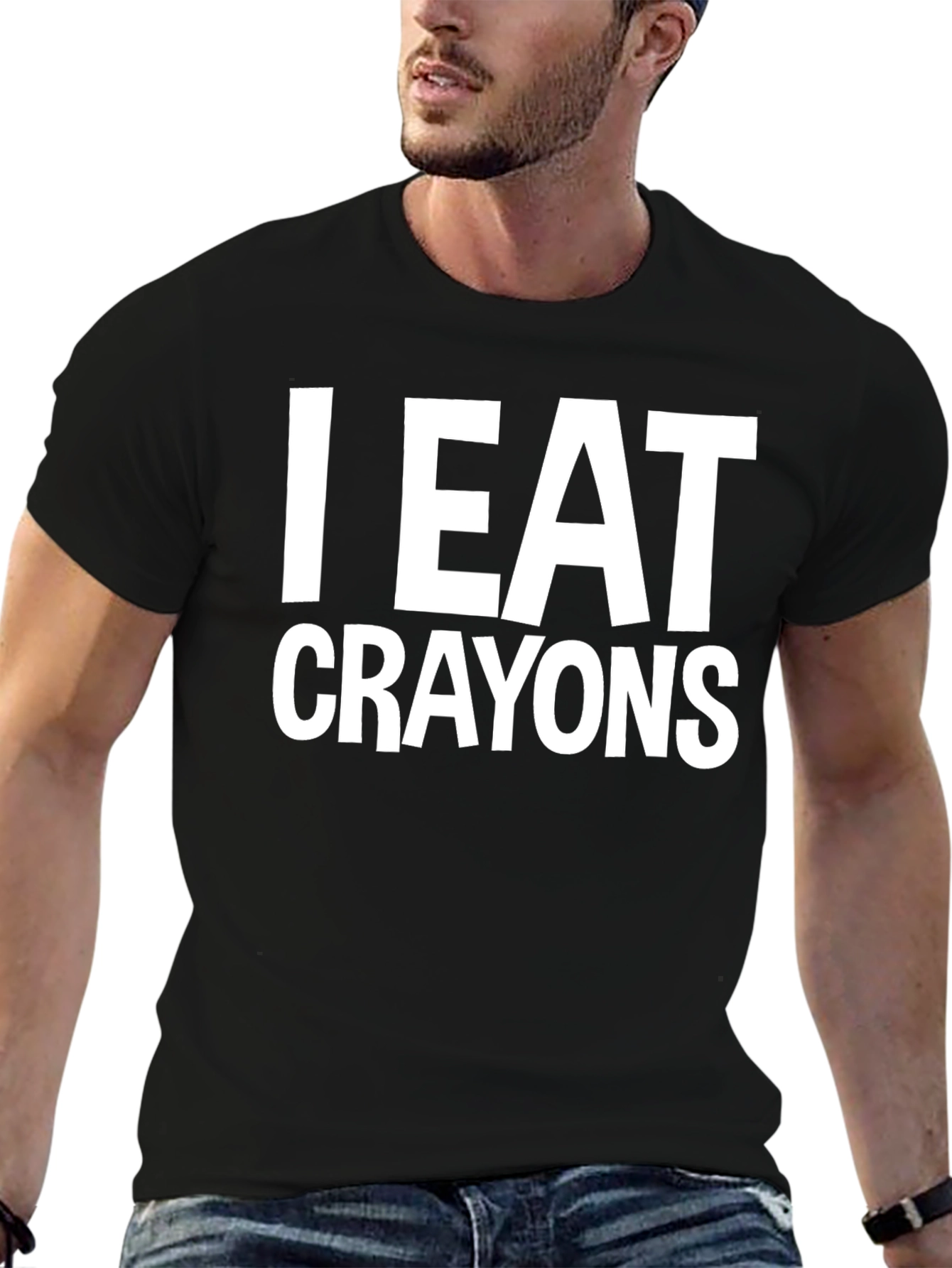I Eat Crayons Graphic Tee - Funny Slogan T-Shirt