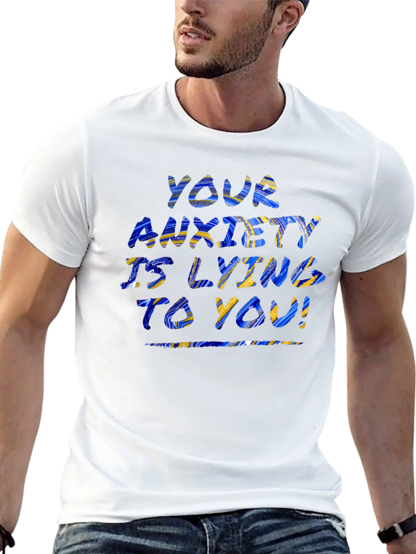 Anxiety Awareness Graphic T-Shirt - Black