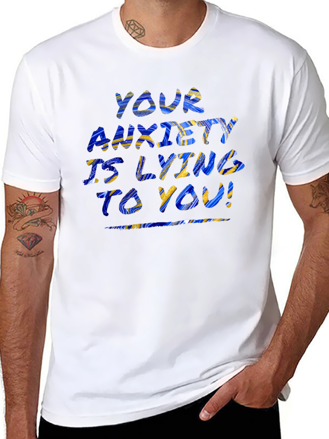 Anxiety Awareness Graphic T-Shirt - Black