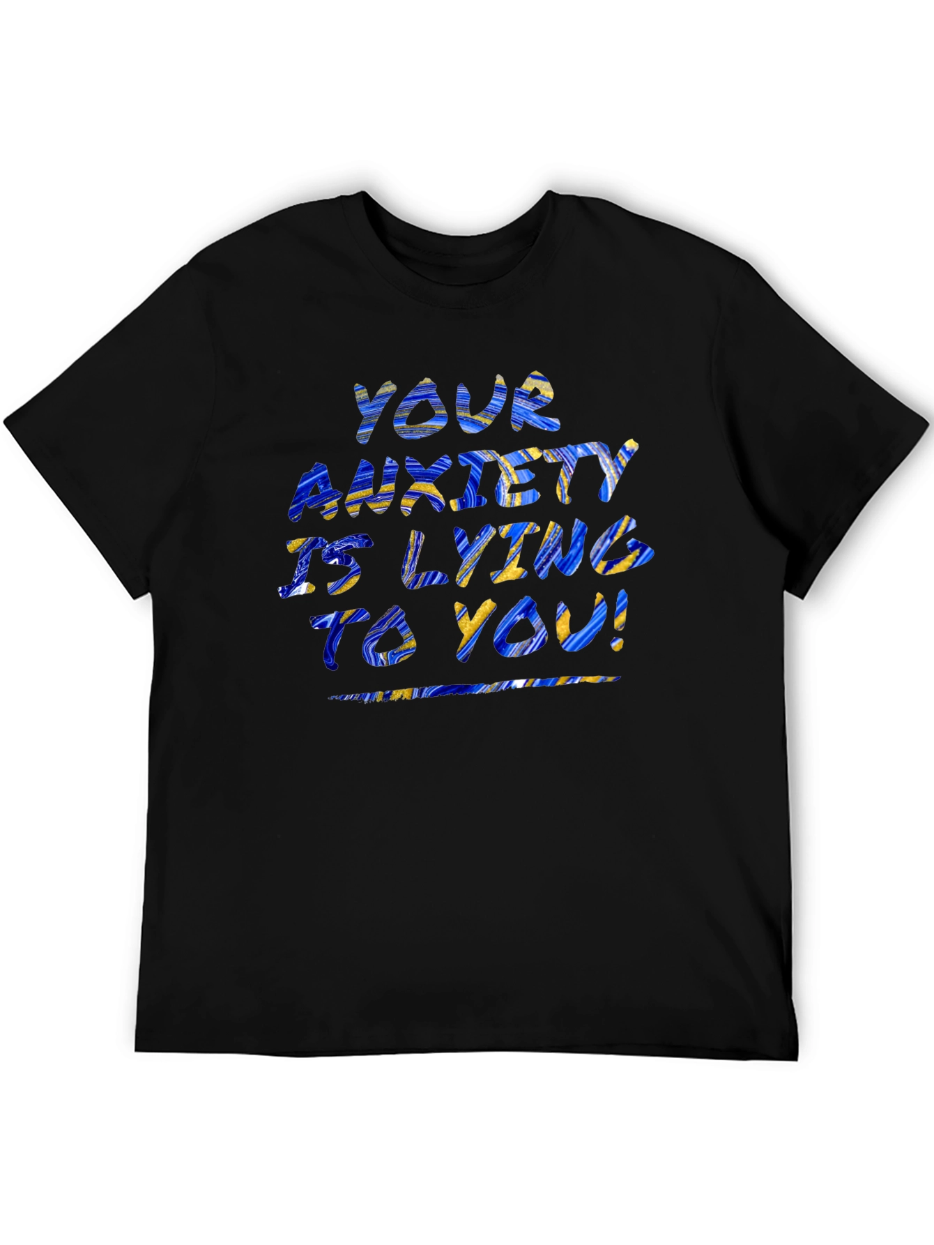 Anxiety Awareness Graphic T-Shirt - Black