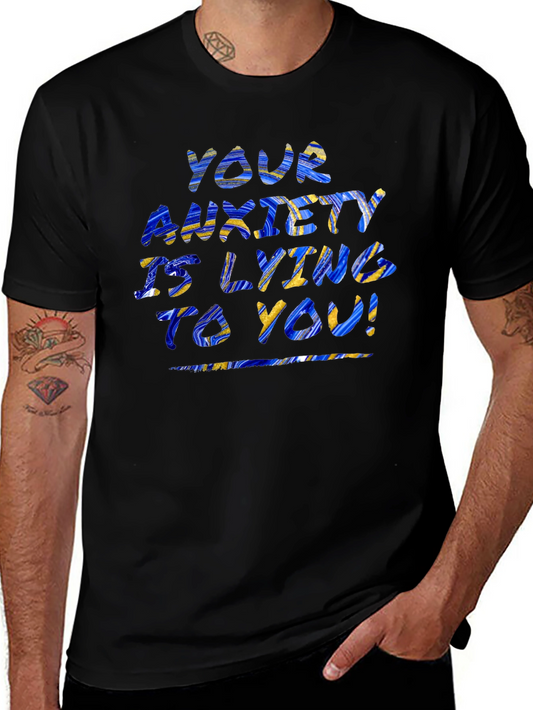 Anxiety Awareness Graphic T-Shirt - Black