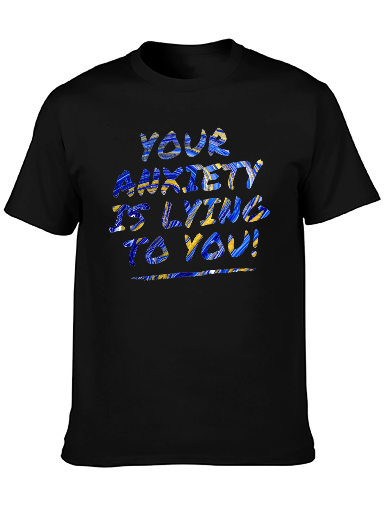 Anxiety Awareness Graphic T-Shirt - Black