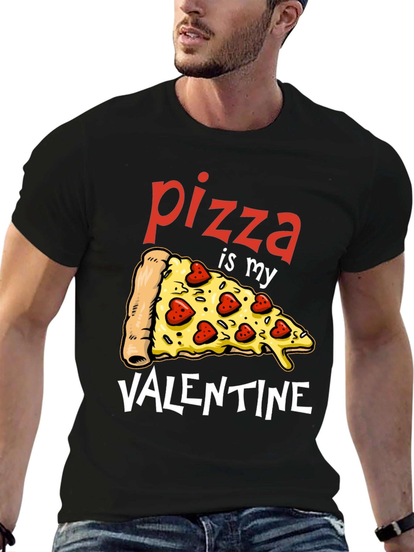 Pizza Is My Valentine Graphic T-Shirt