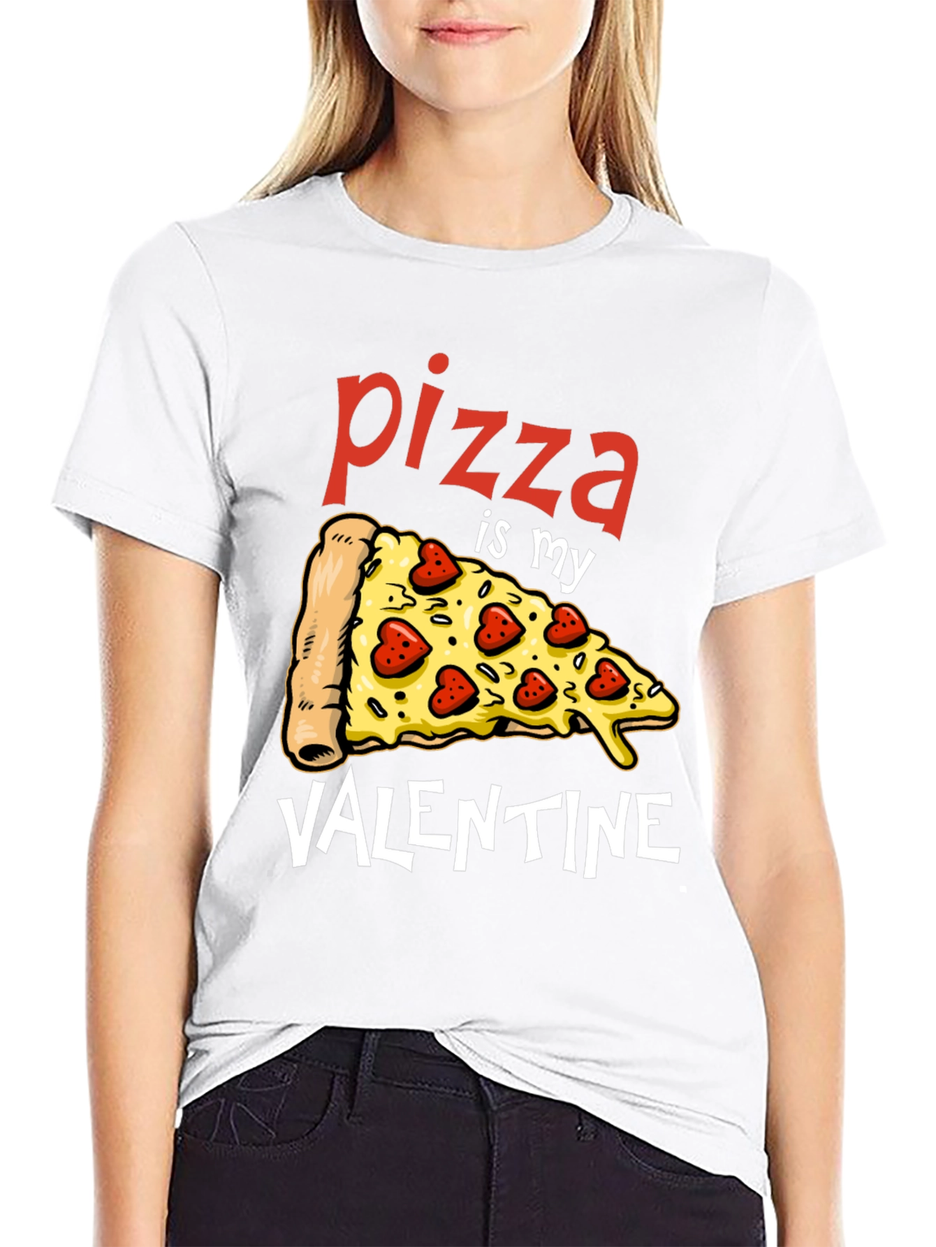 Pizza Is My Valentine Graphic T-Shirt