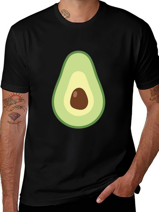 Avocado Graphic Black T-Shirt - Casual Comfort