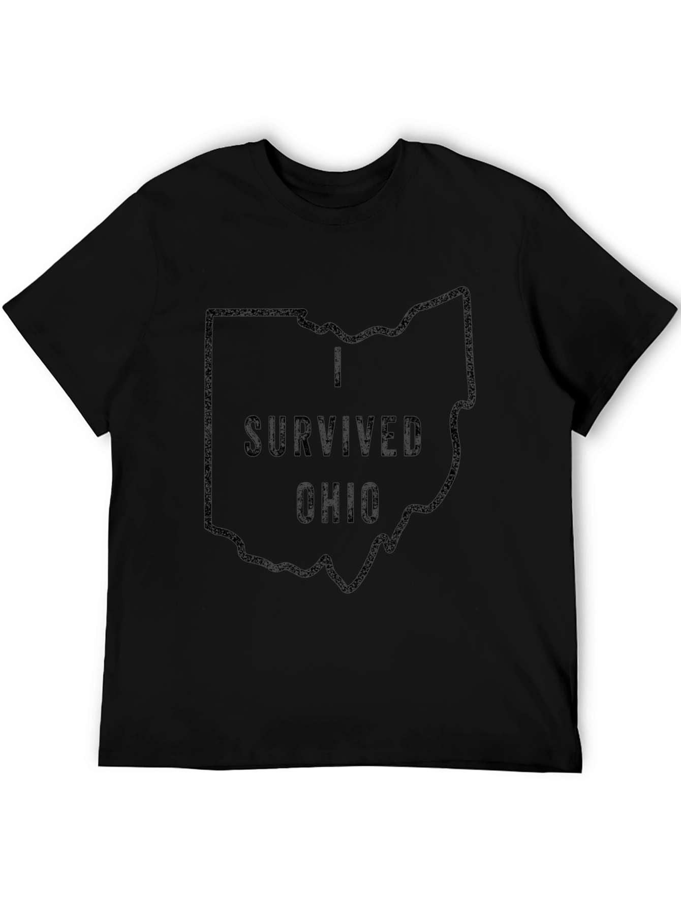 I Survived Ohio Black Graphic T-Shirt
