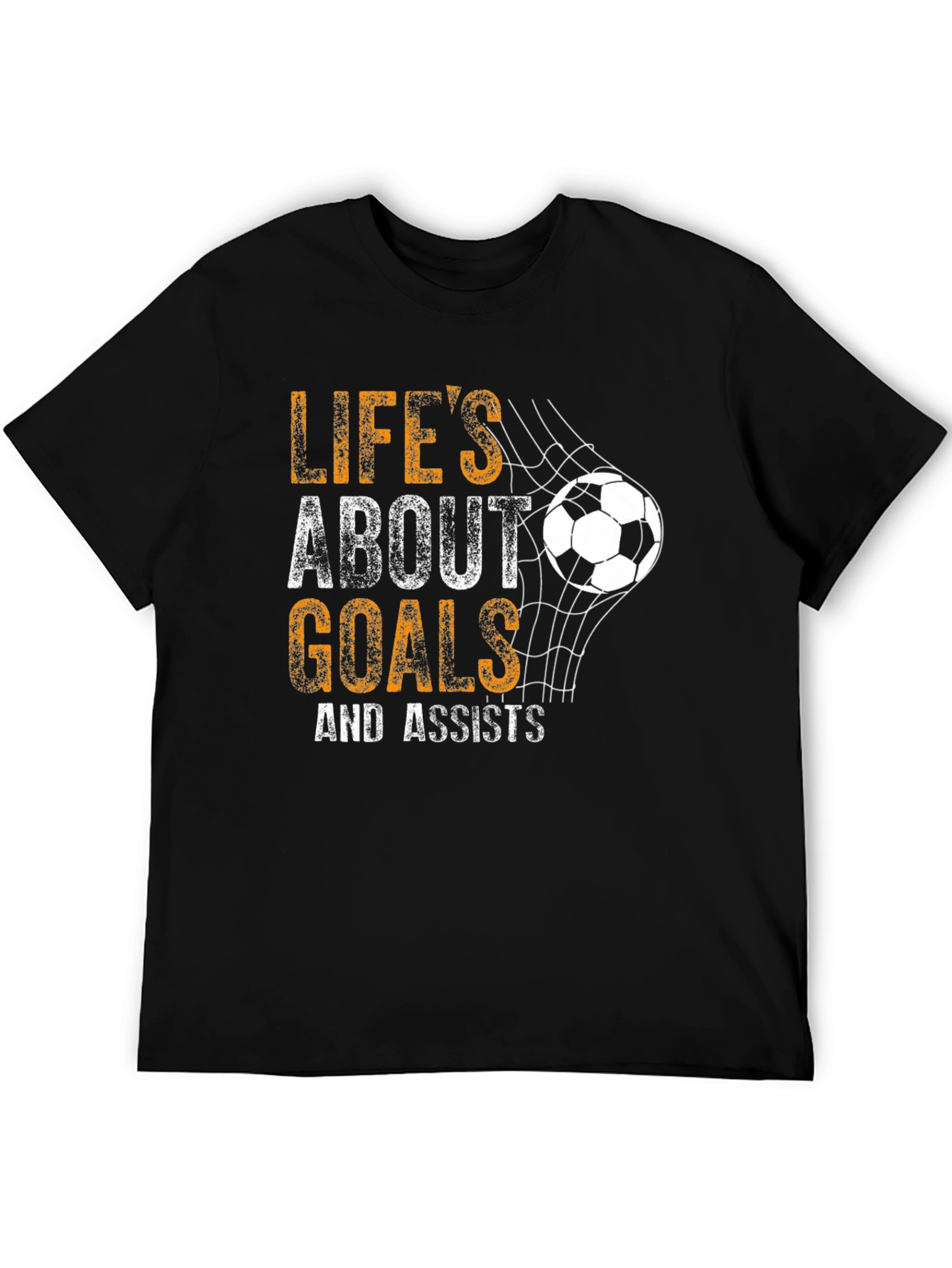 Lifes About Goals Soccer Graphic T-Shirt