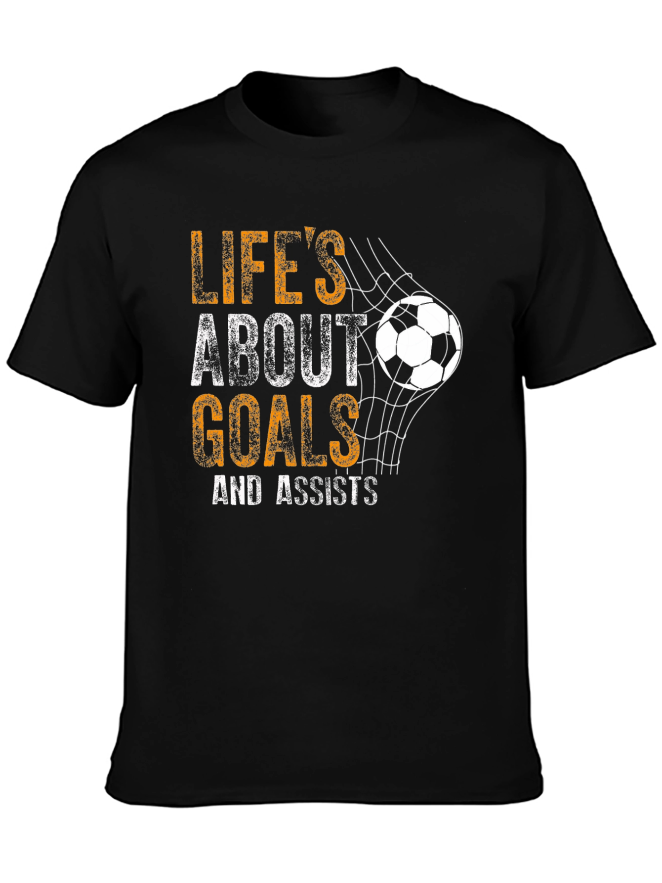 Lifes About Goals Soccer Graphic T-Shirt