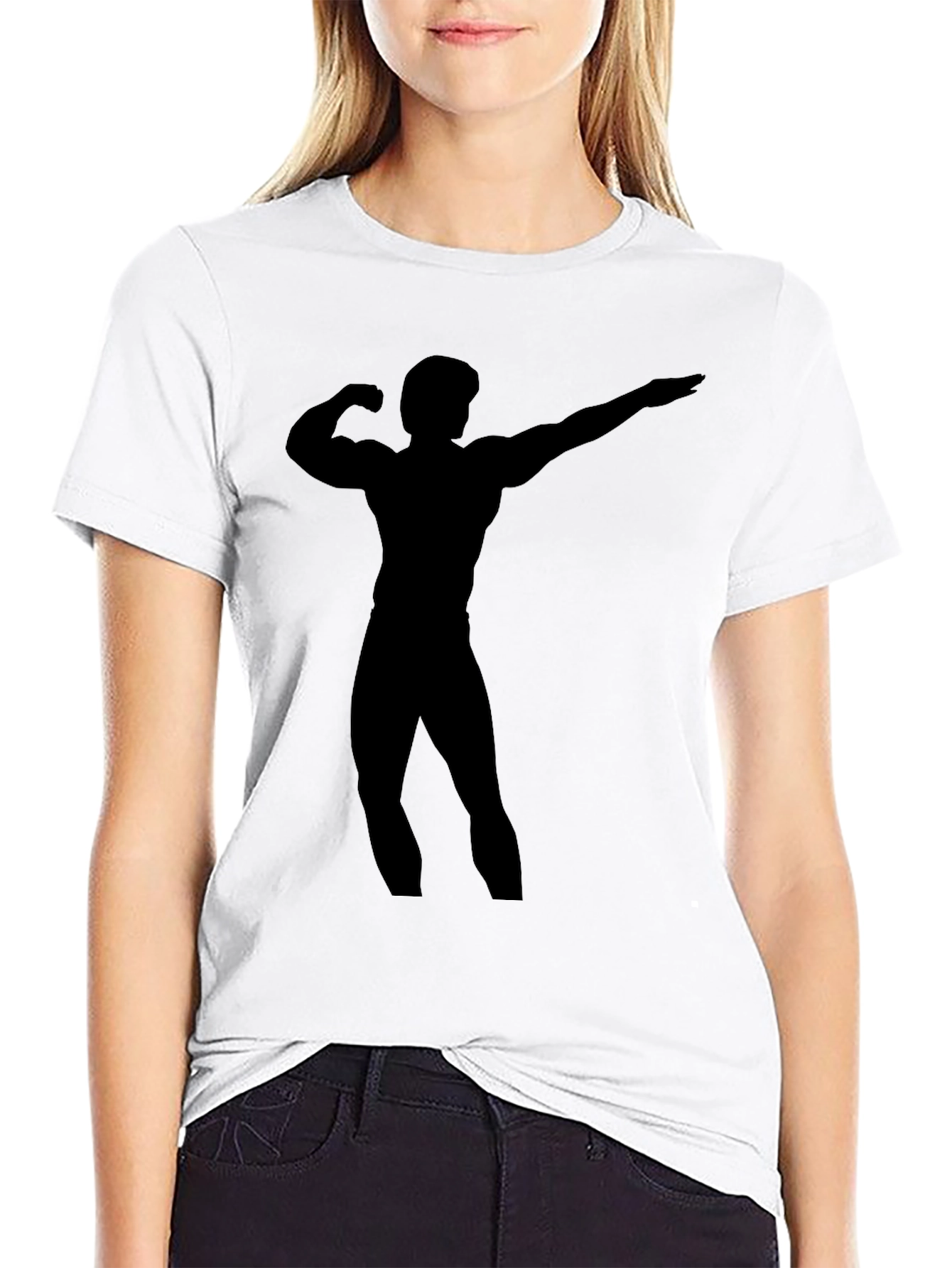 Bodybuilder Silhouette Graphic Tee