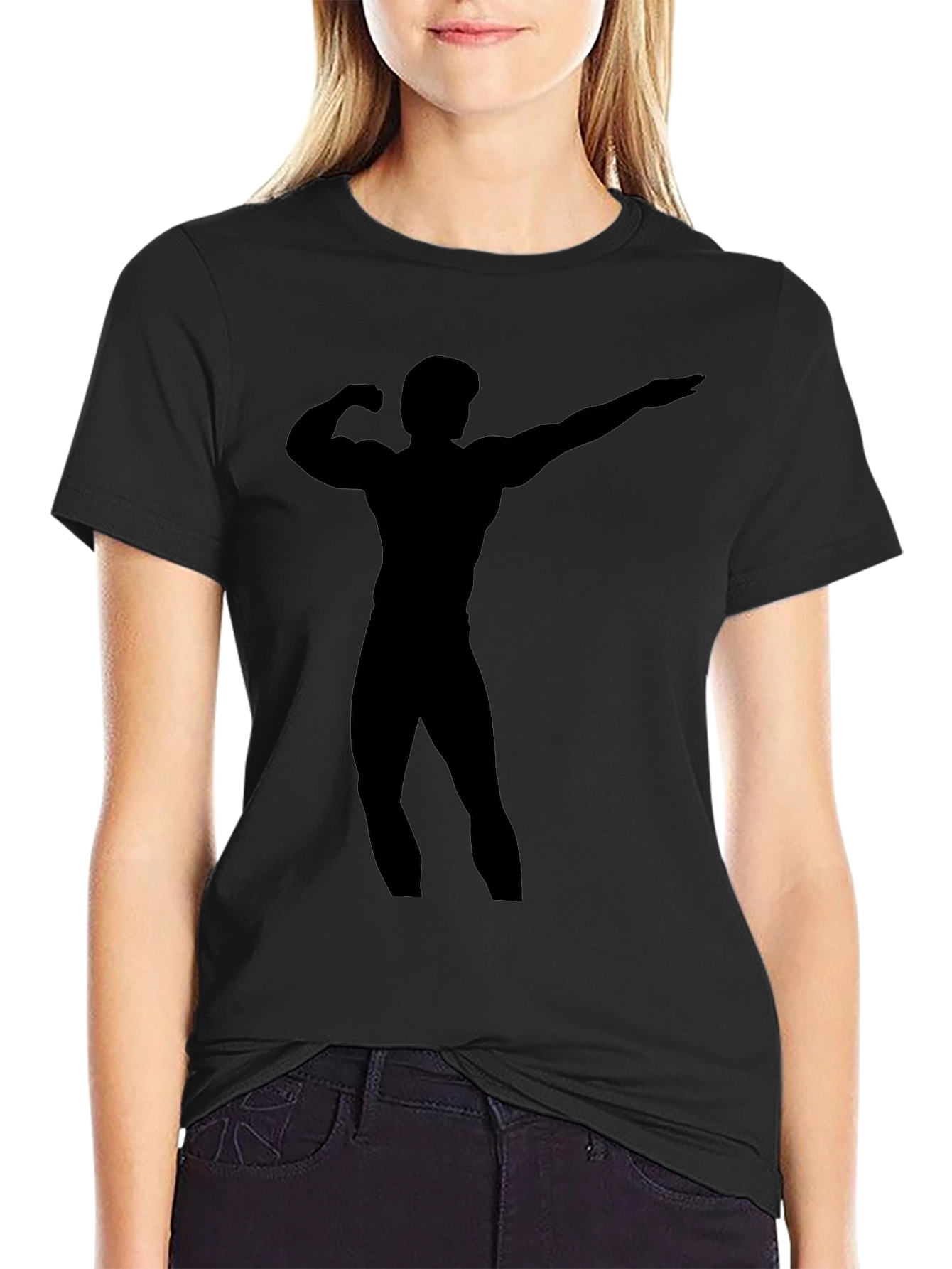 Bodybuilder Silhouette Graphic Tee