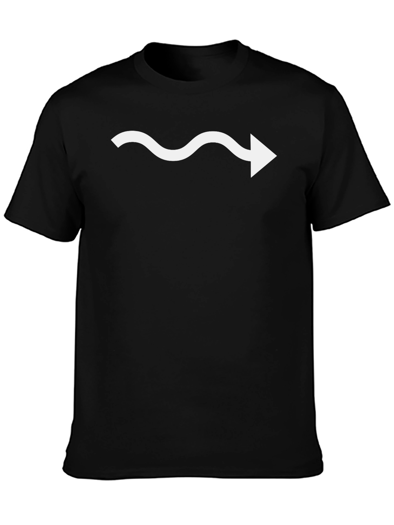 Wavy Arrow Black T-Shirt - Unique Graphic Tee