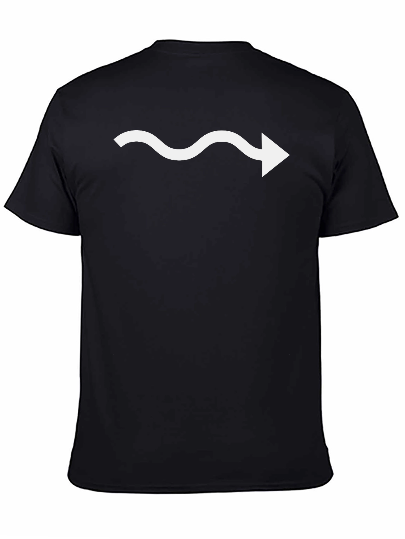 Wavy Arrow Black T-Shirt - Unique Graphic Tee
