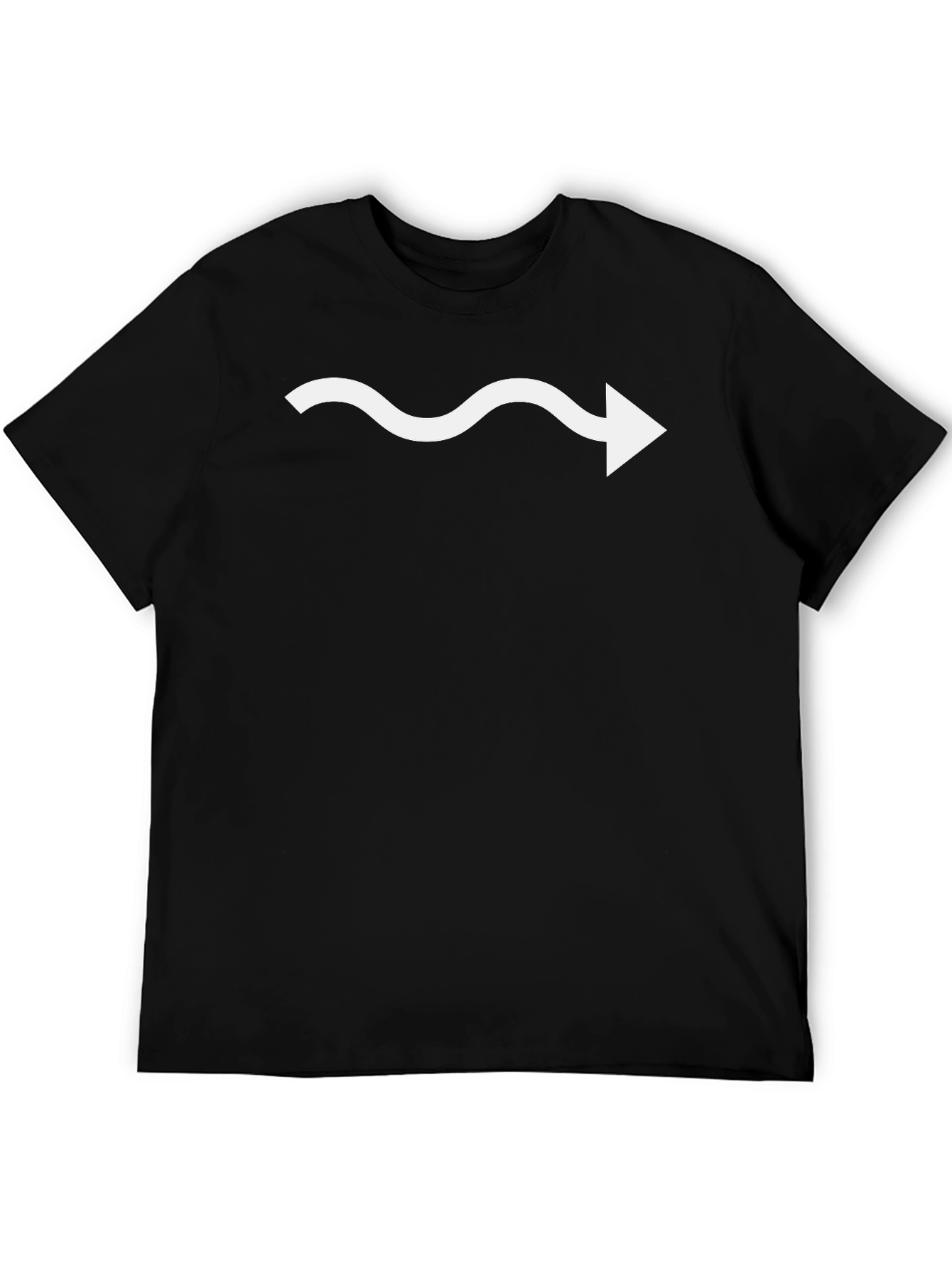 Wavy Arrow Black T-Shirt - Unique Graphic Tee