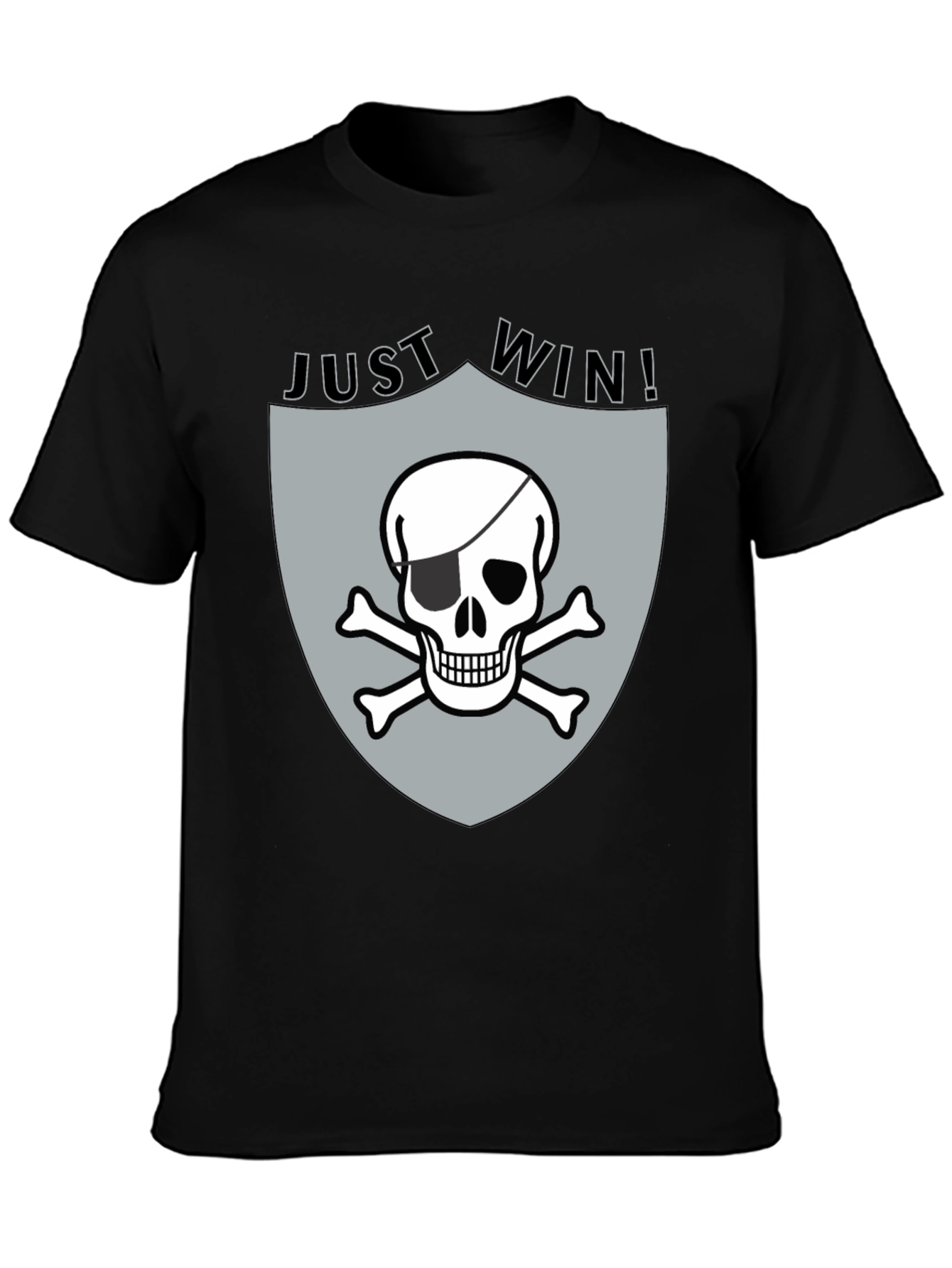Just Win Pirate Skull Graphic Tee