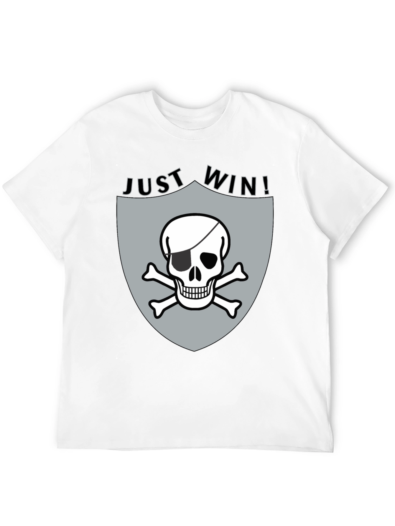 Just Win Pirate Skull Graphic Tee