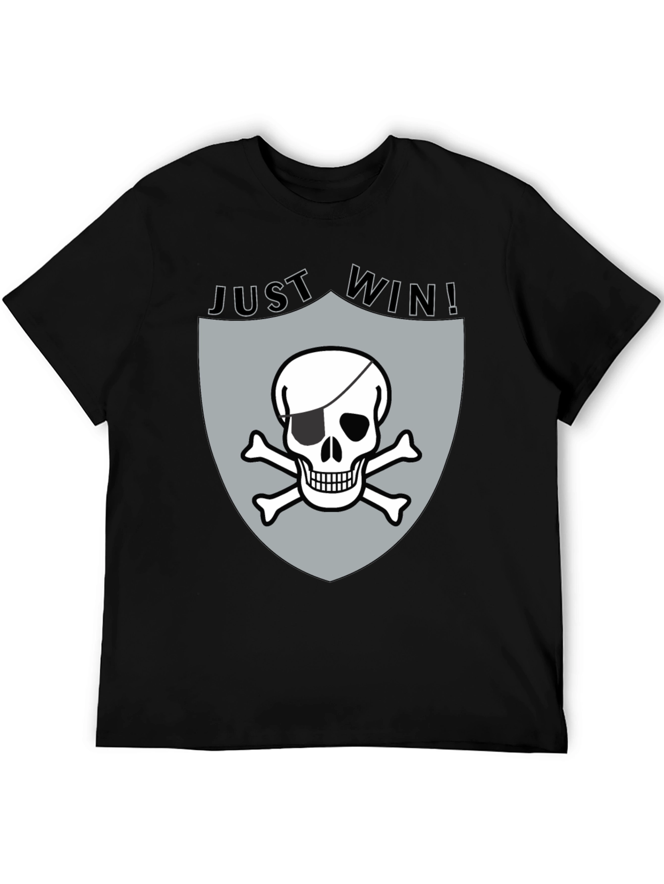 Just Win Pirate Skull Graphic Tee