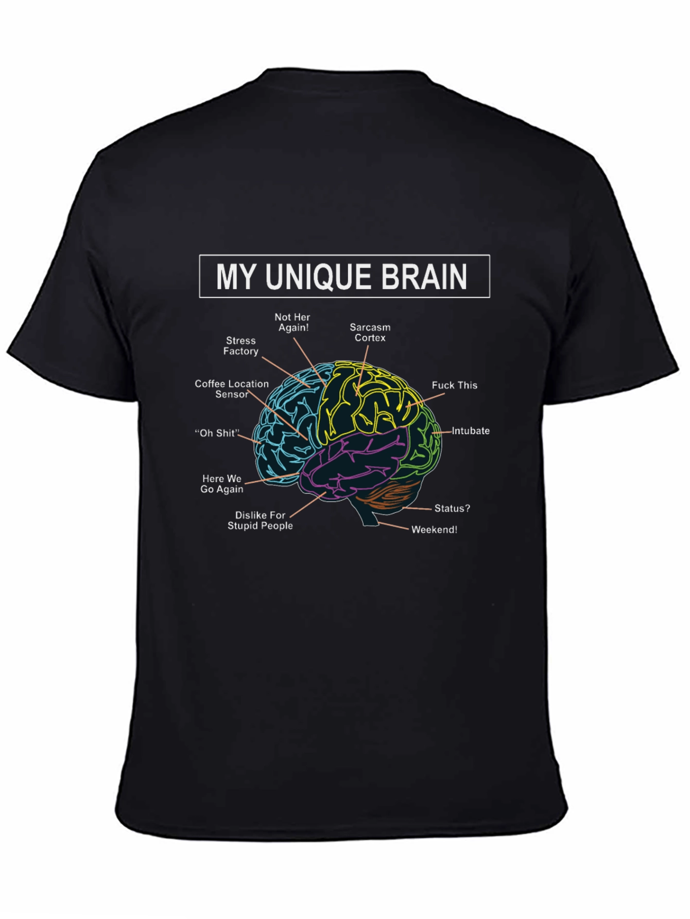 My Unique Brain Funny Graphic Tee